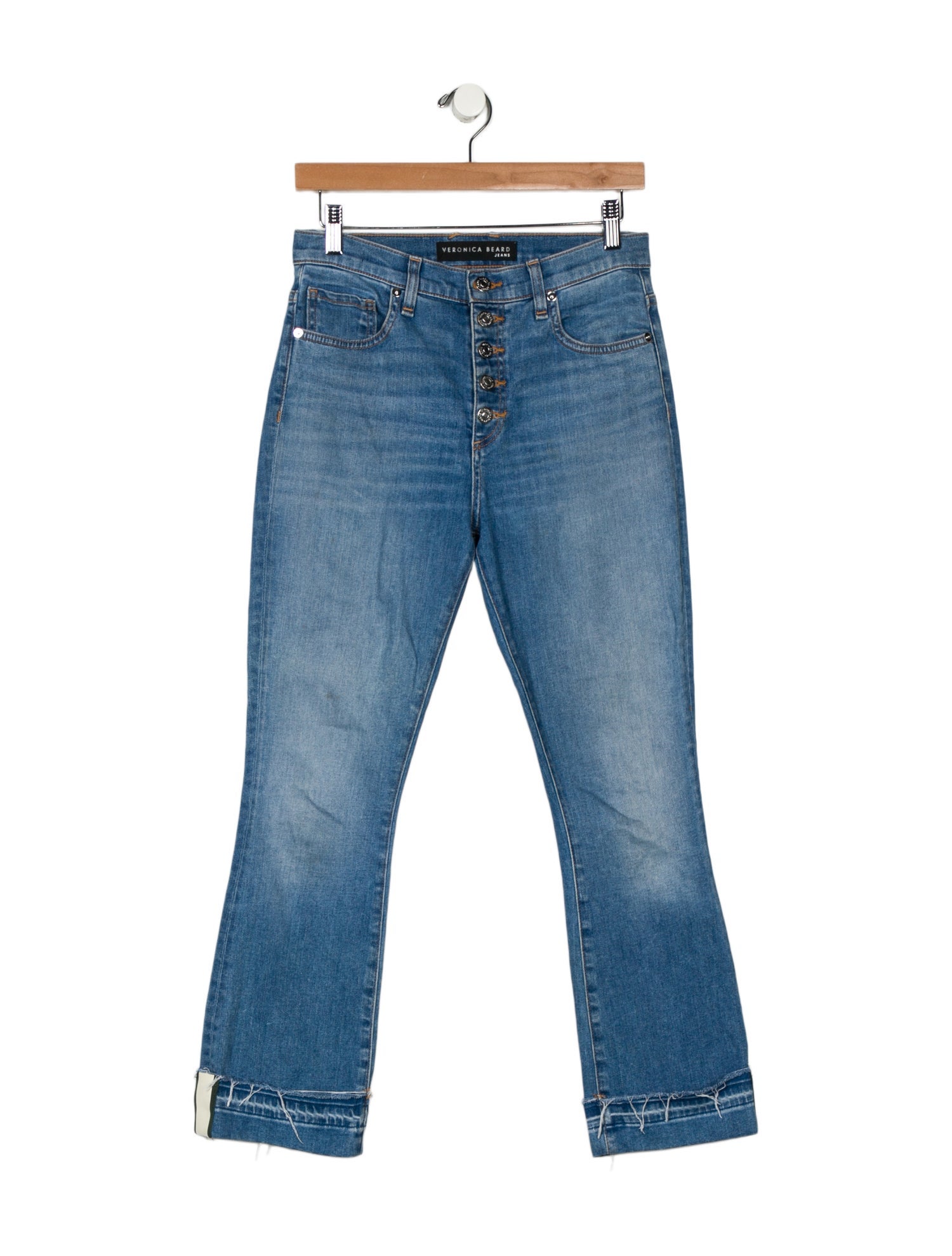 Veronica Beard Mid-Rise Straight Leg Jeans