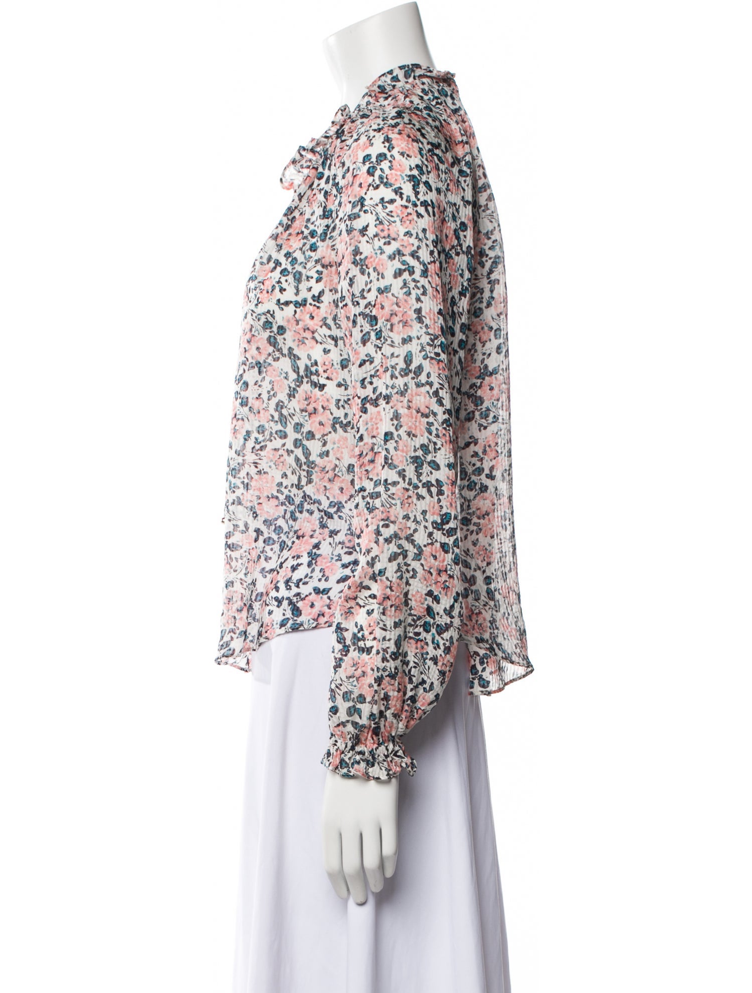 Veronica Beard Silk Floral Print Blouse
