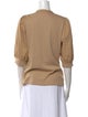 Veronica Beard V-Neck Three-Quarter Sleeve Blouse