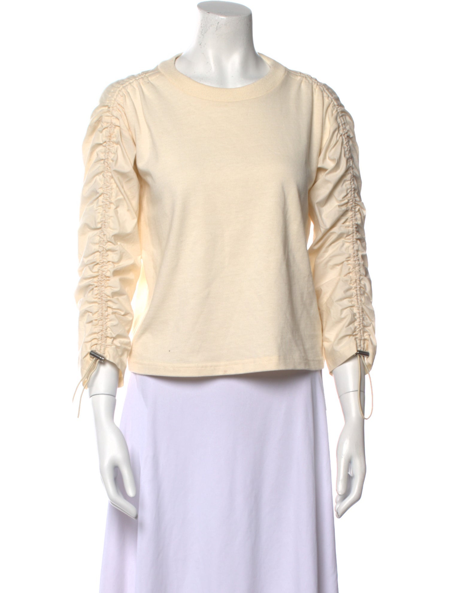 Veronica Beard Crew Neck Three-Quarter Sleeve Sweatshirt