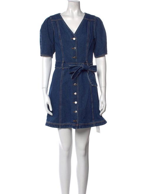 Veronica Beard V-Neck Mini Dress