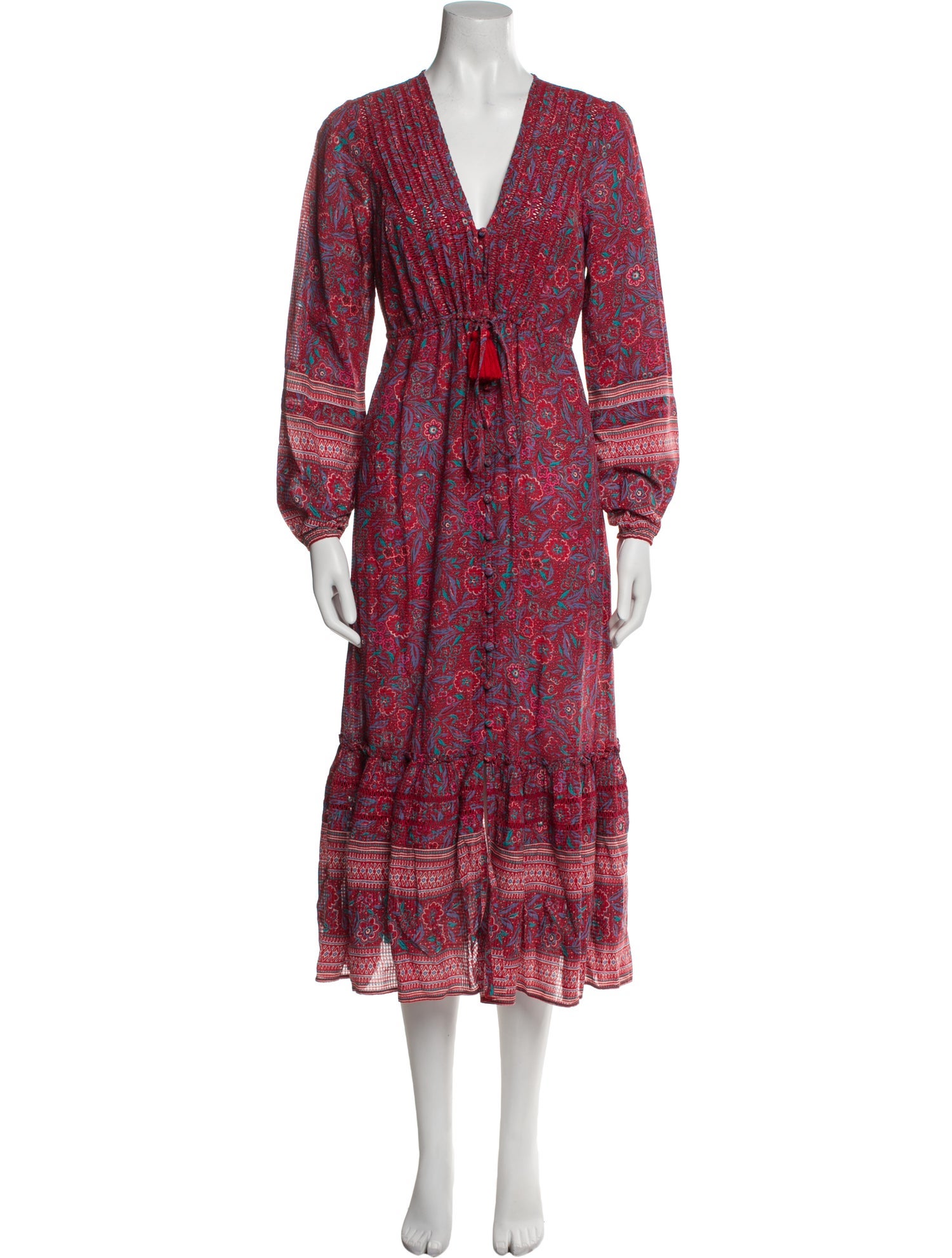 Veronica Beard Floral Print Long Dress