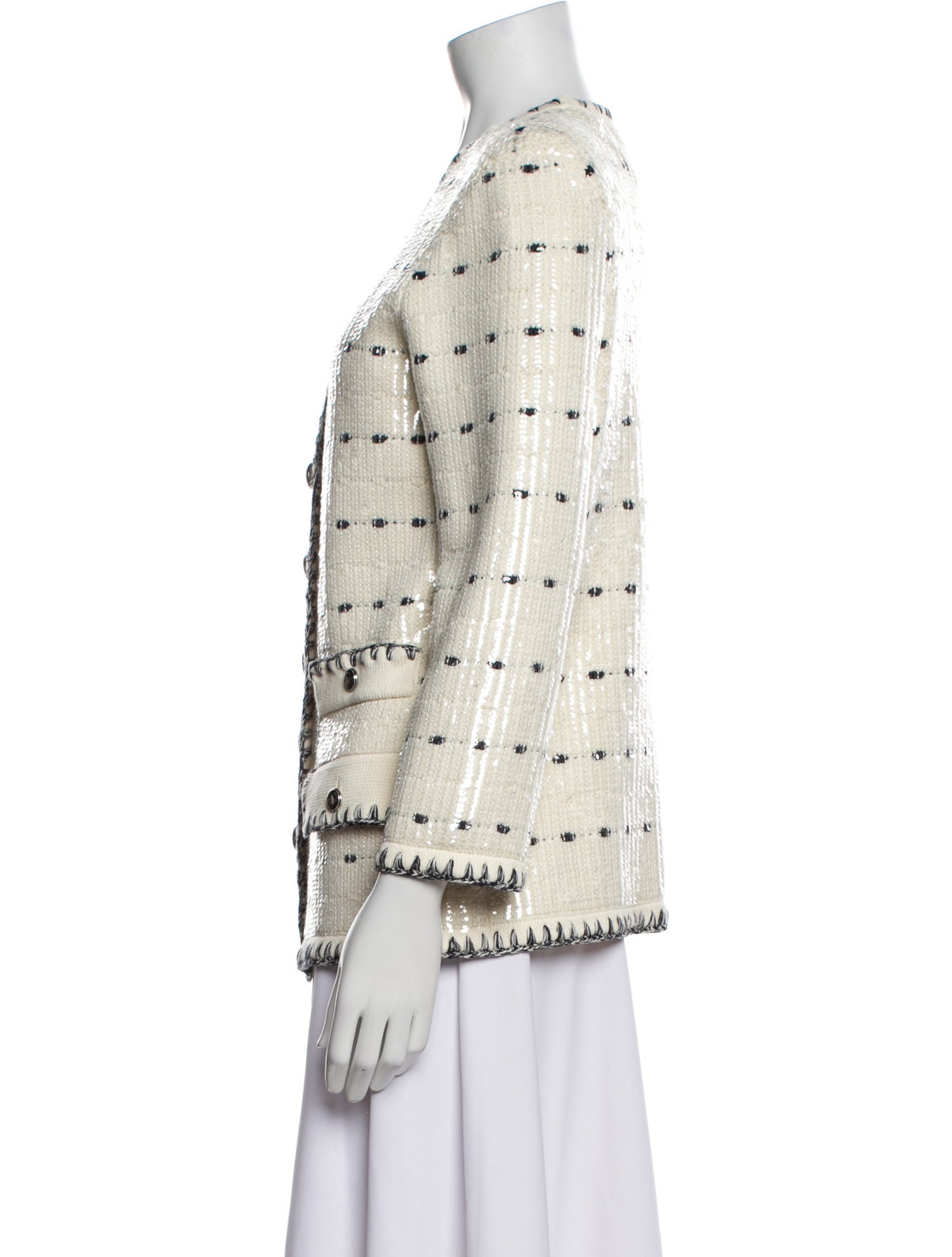 Veronica Beard Sequin Tweed Pattern Blazer