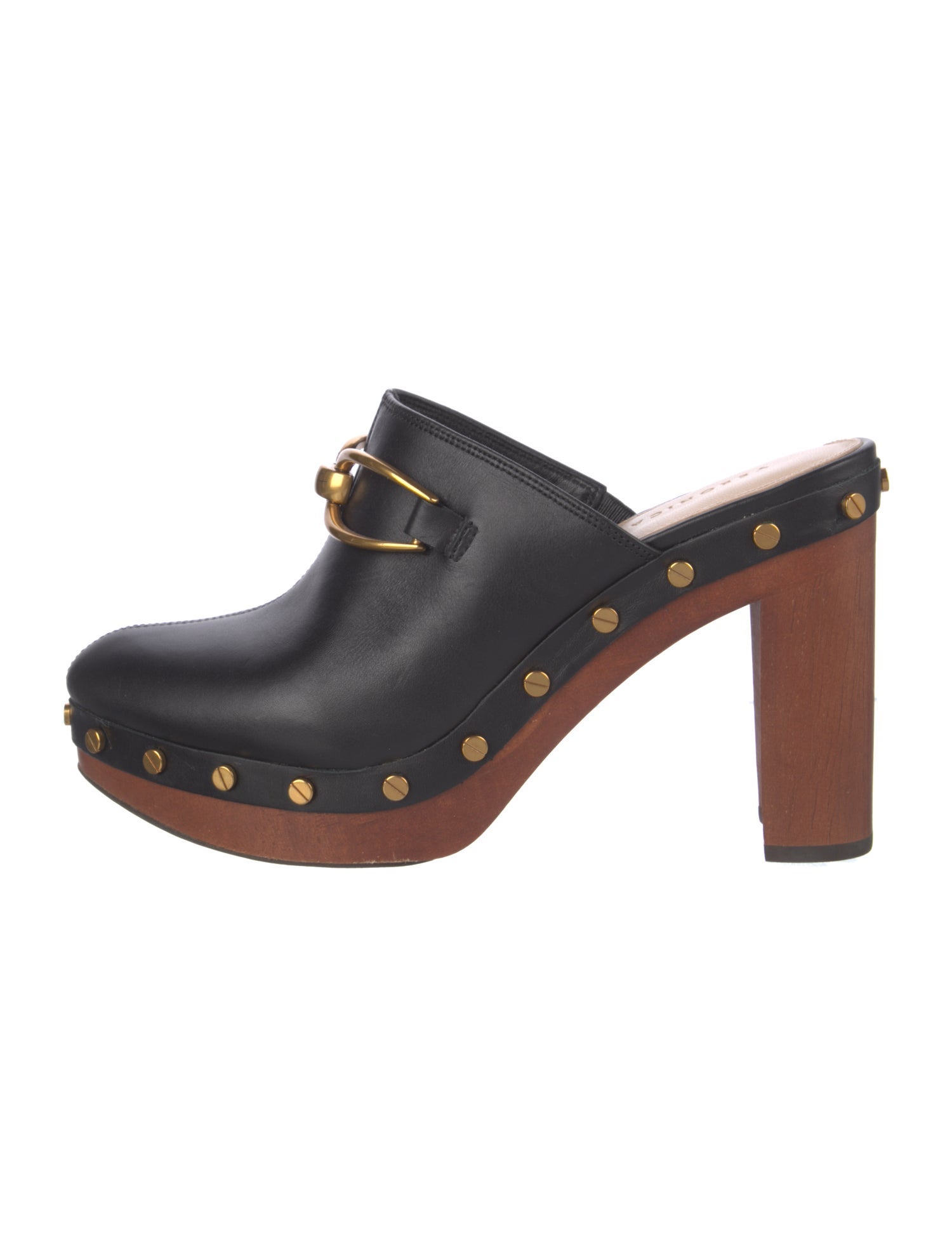 Veronica Beard Leather Studded Accents Mules