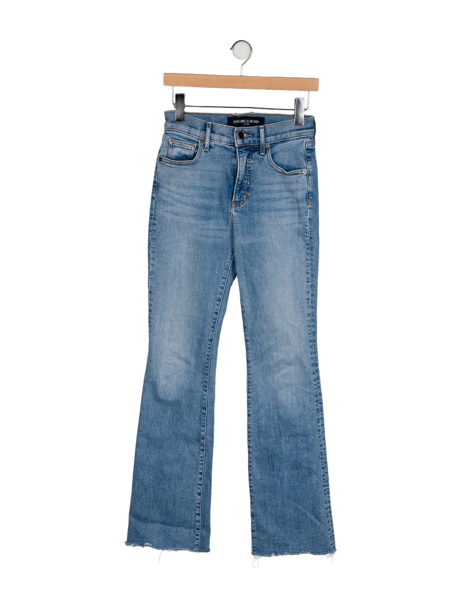 Veronica Beard Mid-Rise Wide Leg Jeans