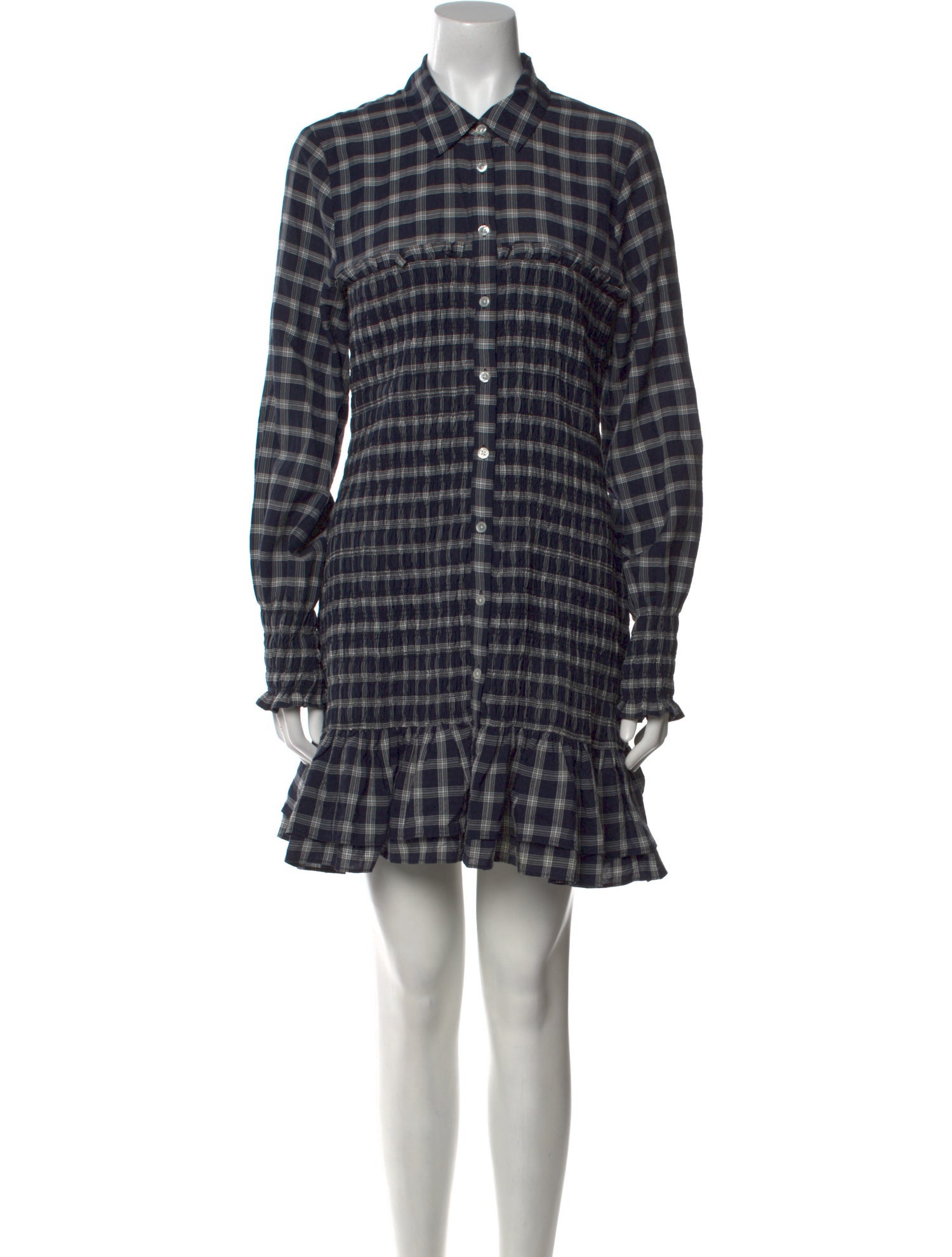 Veronica Beard Plaid Print Mini Dress