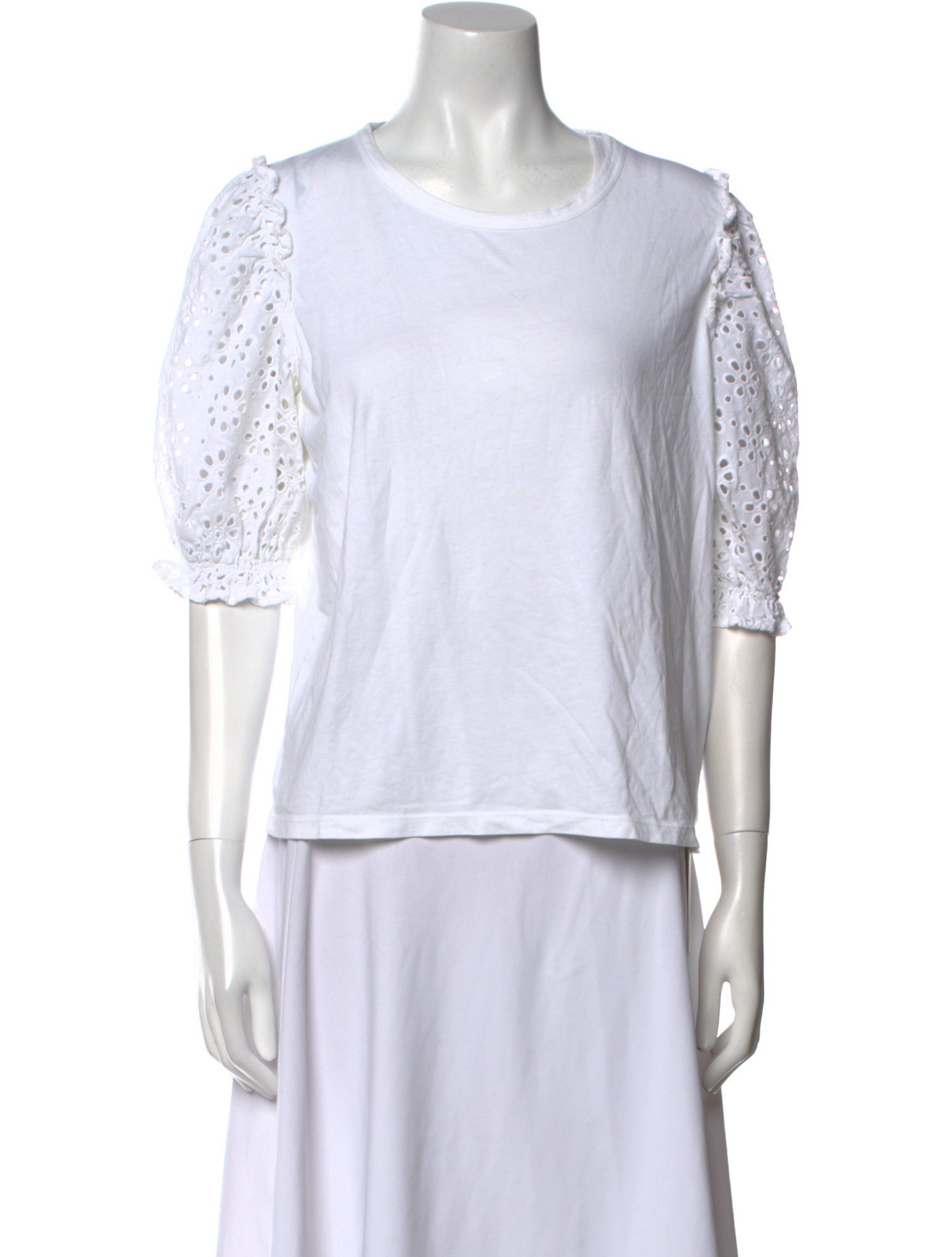 Veronica Beard Scoop Neck Short Sleeve T-Shirt