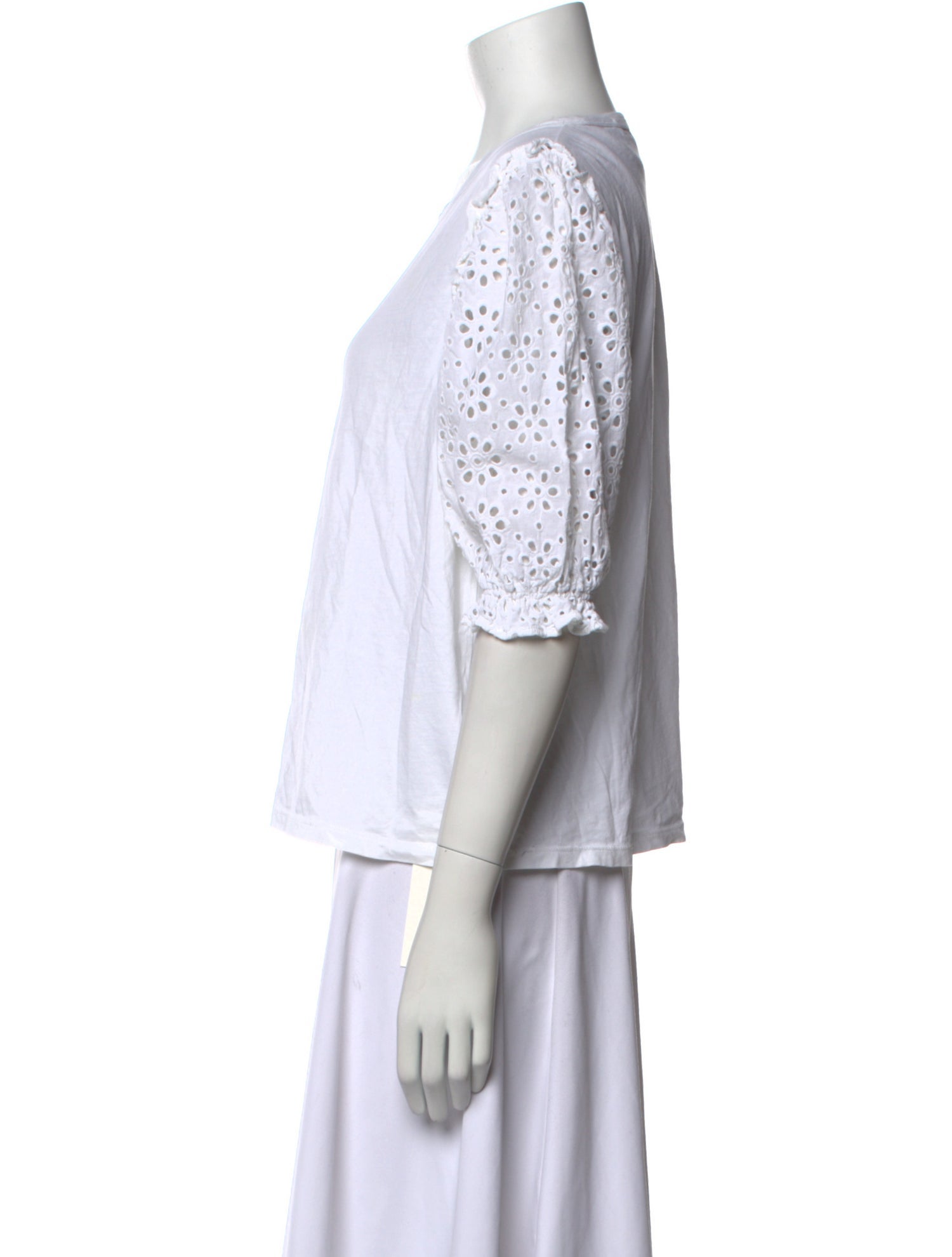 Veronica Beard Scoop Neck Short Sleeve T-Shirt