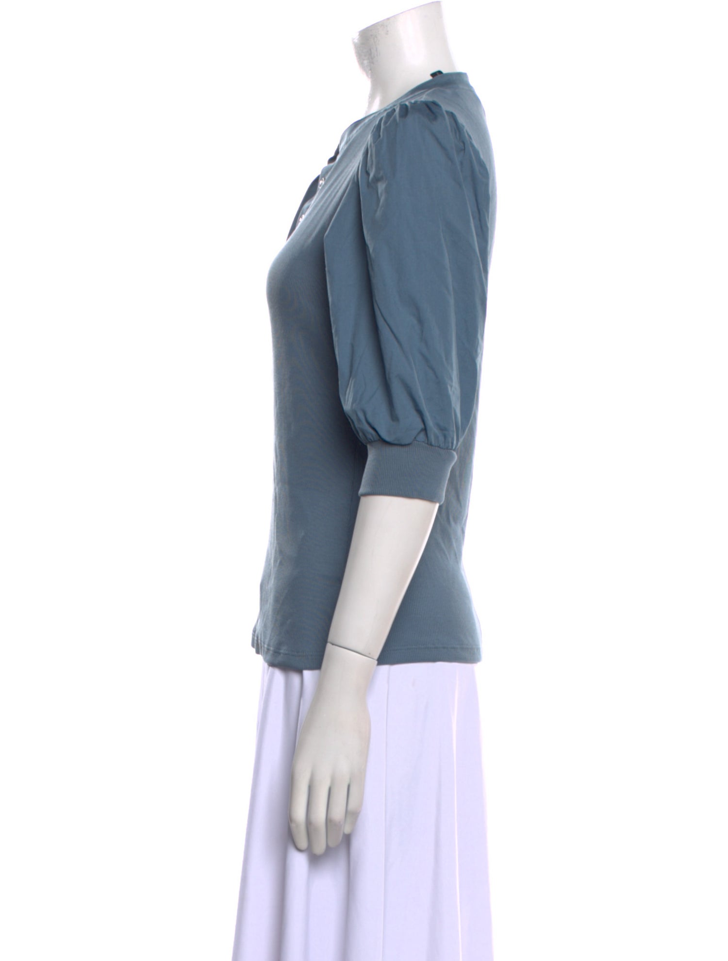 Veronica Beard V-Neck Three-Quarter Sleeve Polo w/ Tags