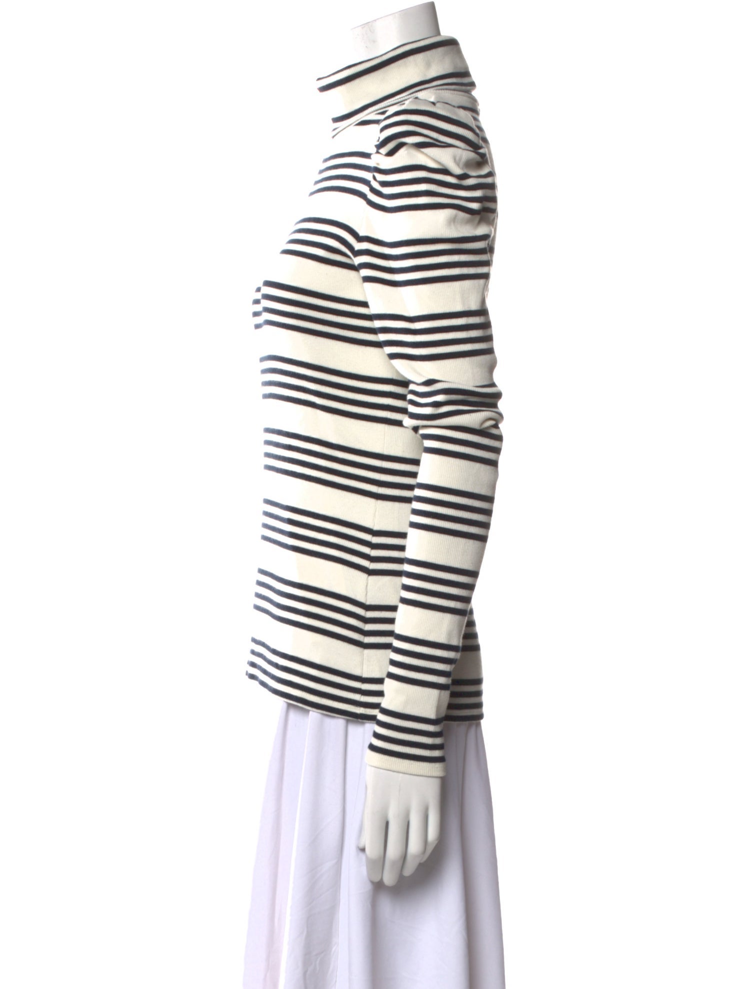 Veronica Beard Striped Turtleneck Top