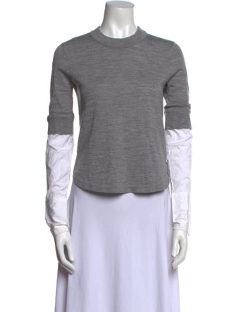 Veronica Beard Merino Wool Mock Neck Crop Top