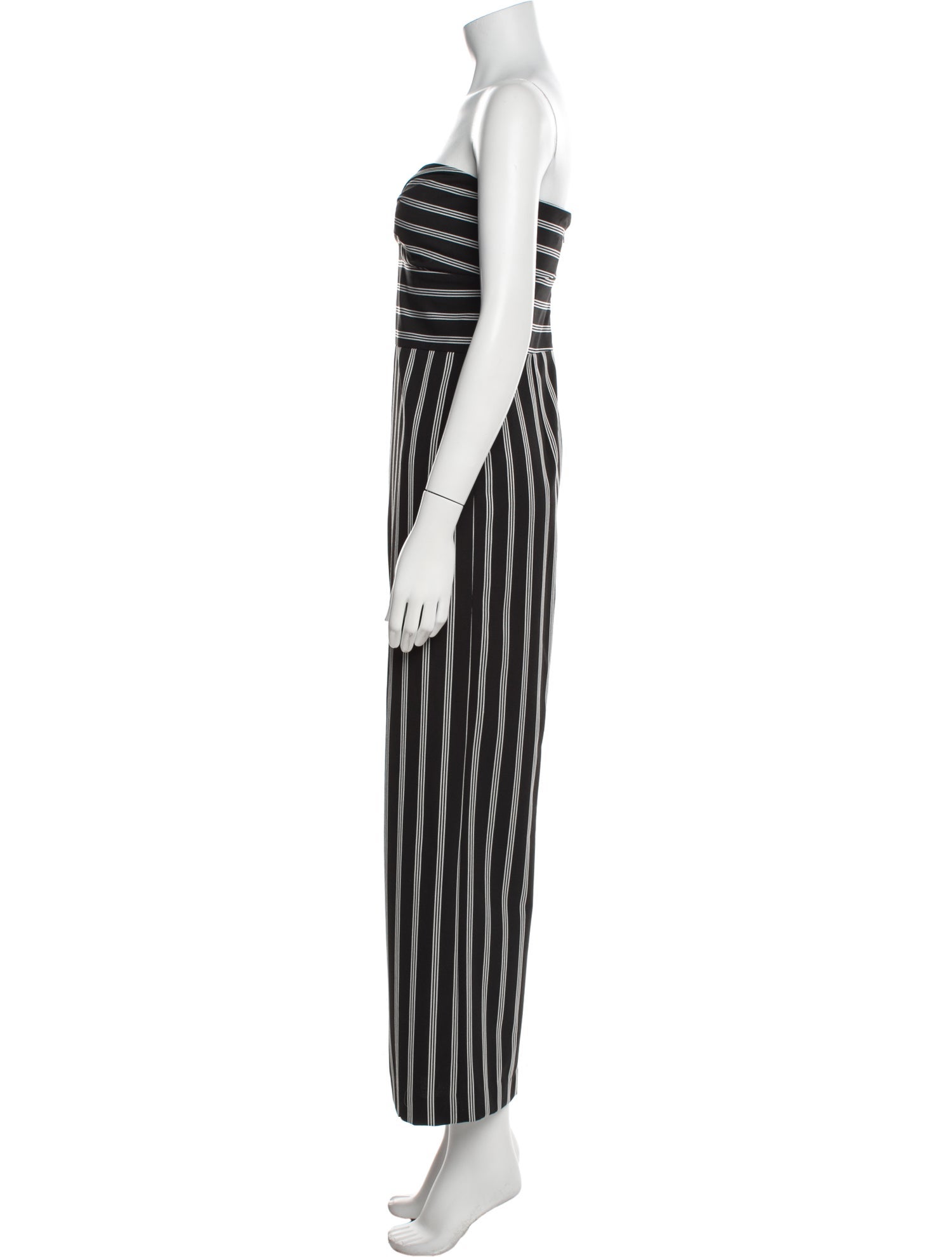 Veronica Beard Striped Strapless Jumpsuit