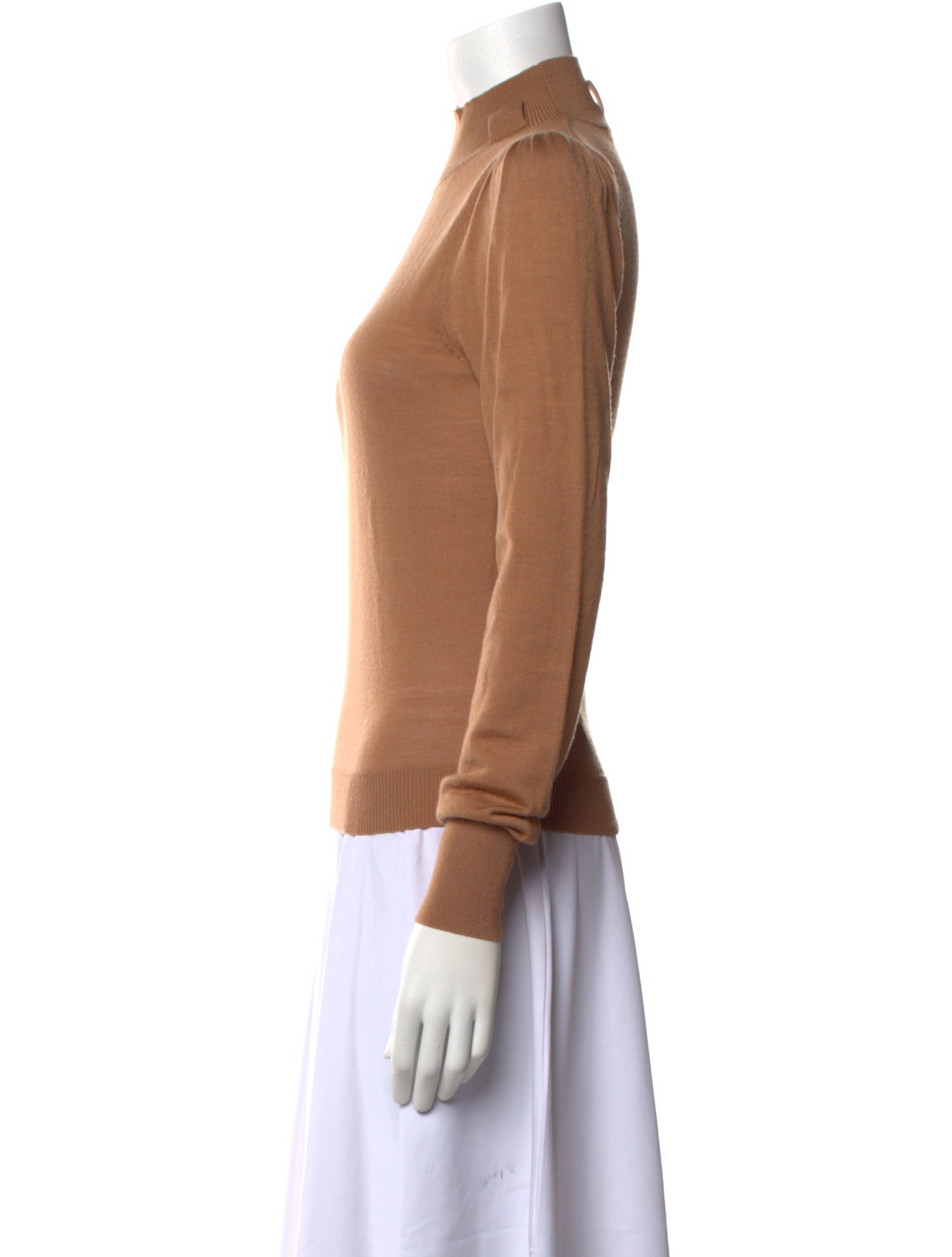 Veronica Beard Merino Wool Mock Neck Sweater