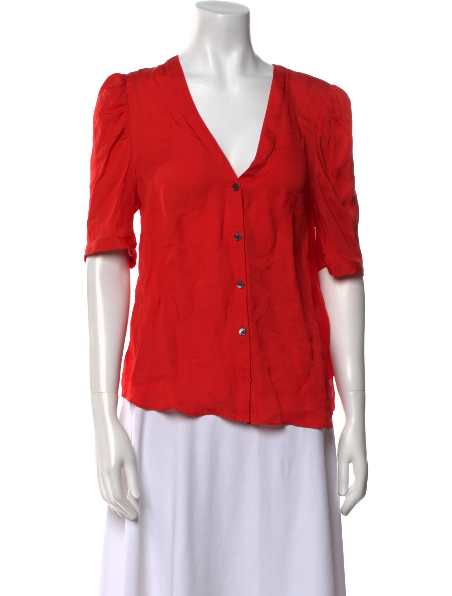 Veronica Beard Silk V-Neck Blouse w/ Tags