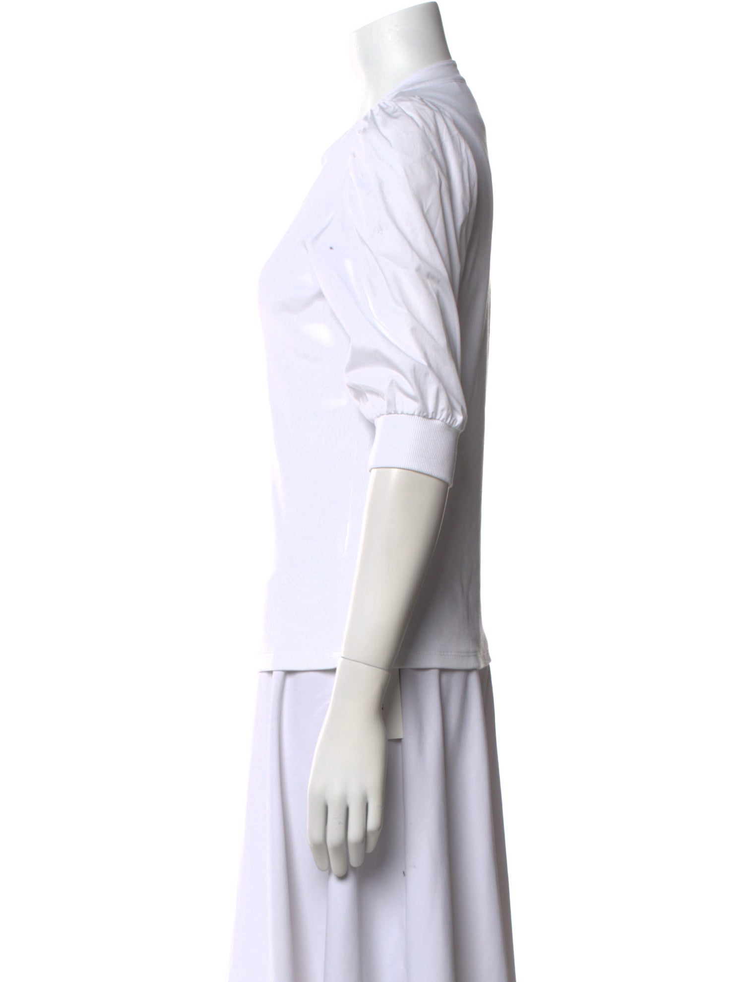 Veronica Beard V-Neck Three-Quarter Sleeve Polo