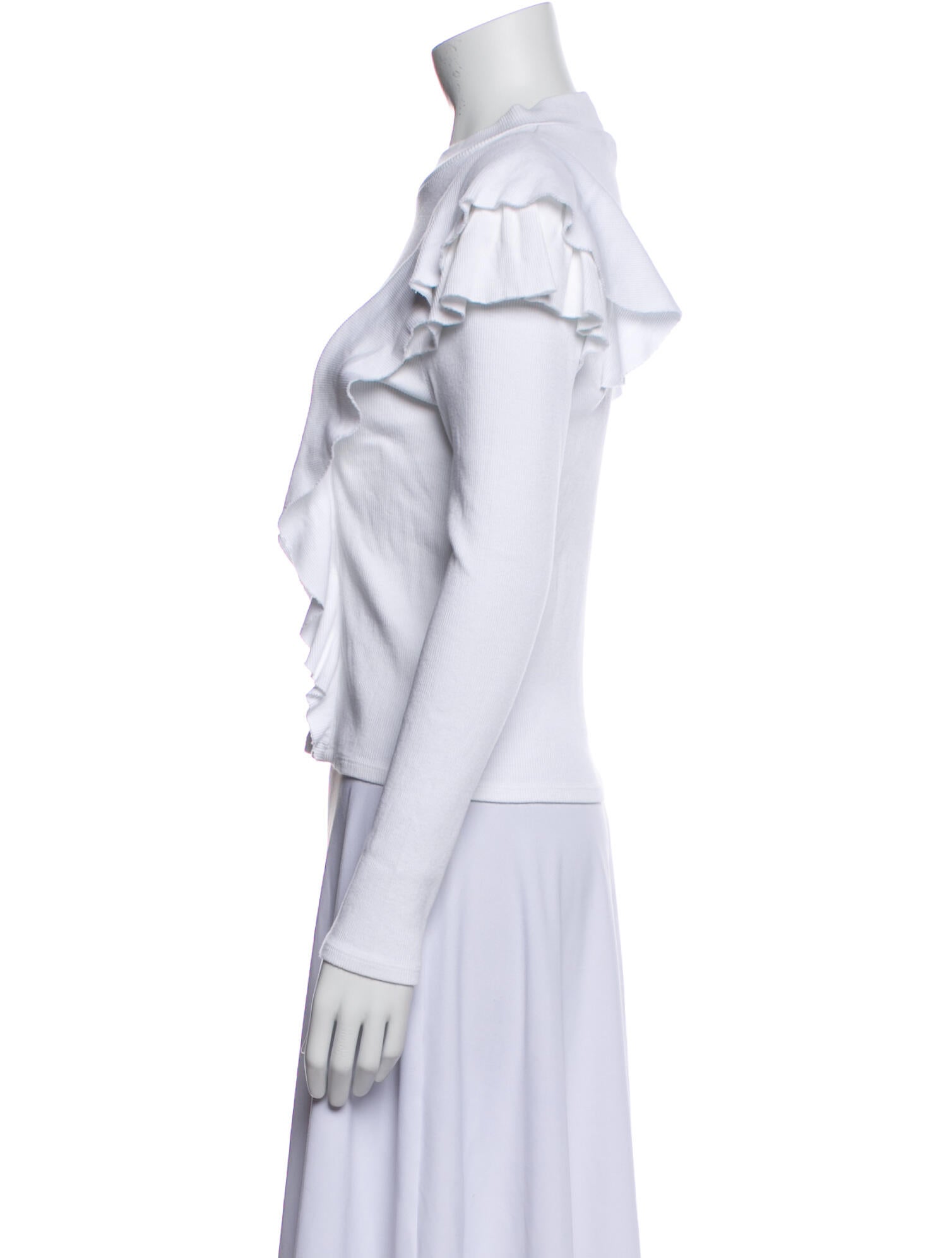 Veronica Beard Mock Neck Long Sleeve Top