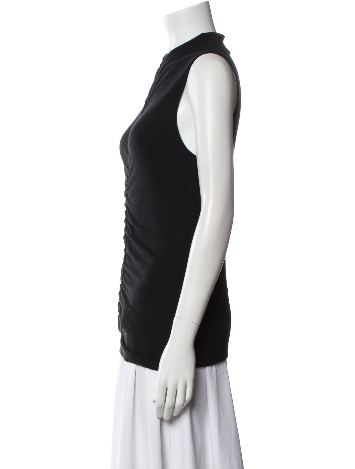 Veronica Beard Mock Neck Sleeveless Top