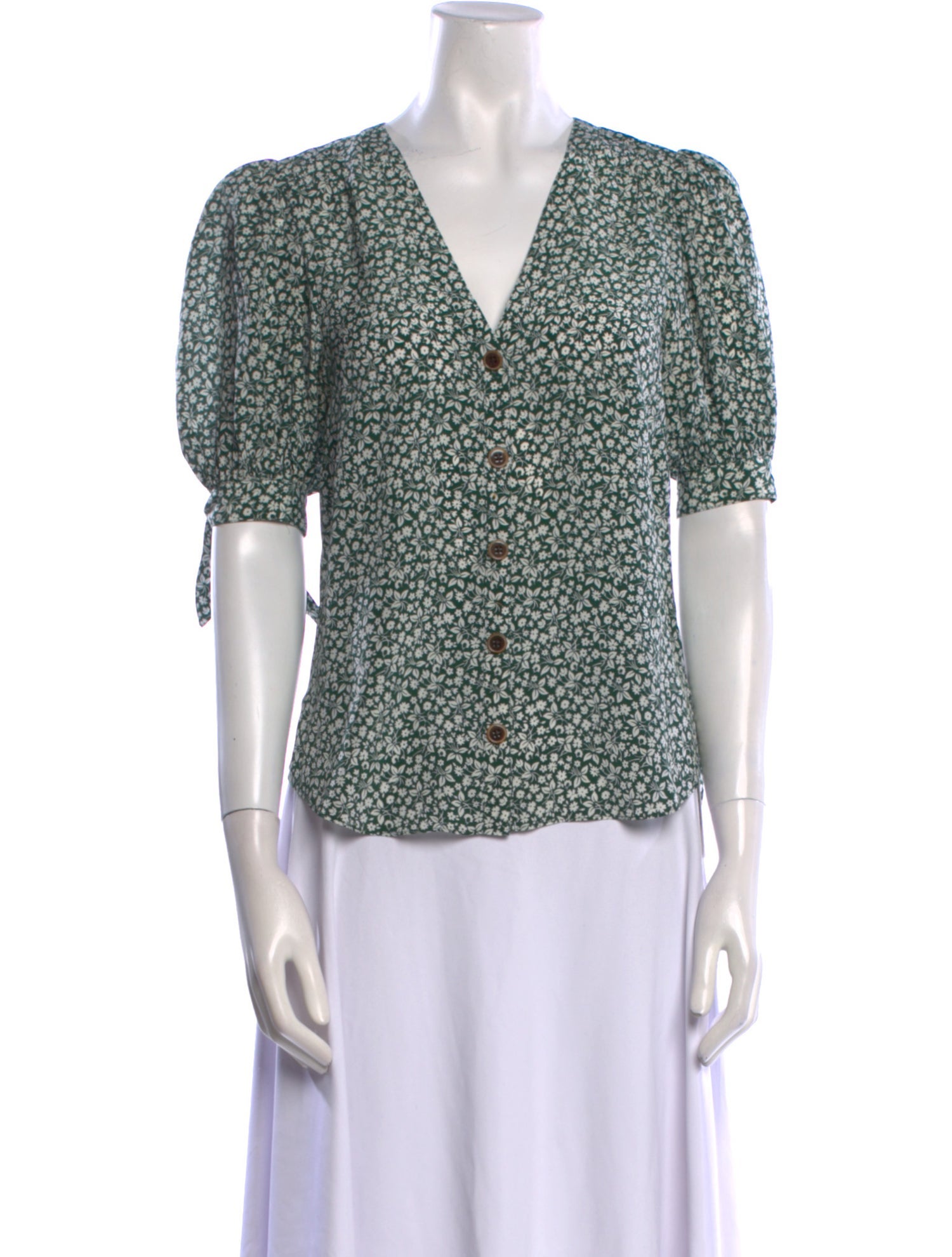 Veronica Beard Silk Floral Print Blouse