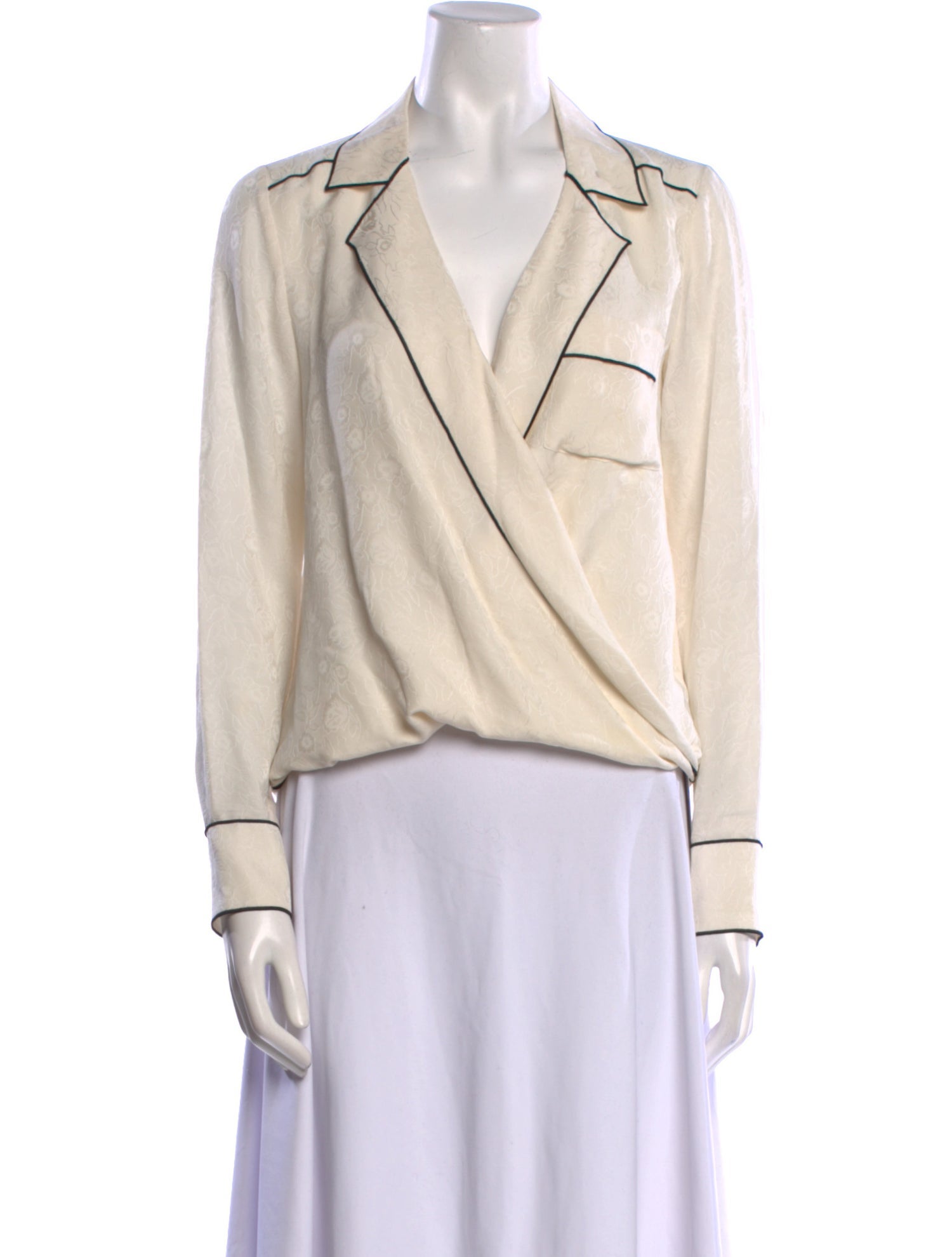 Veronica Beard Silk Long Sleeve Blouse