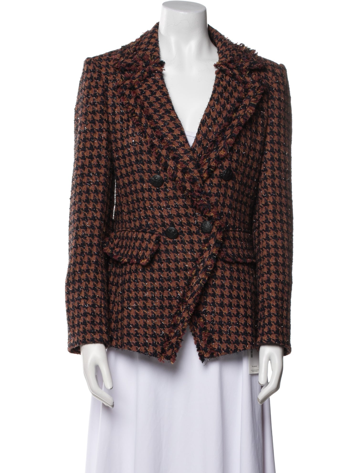 Veronica Beard Plaid Print Blazer