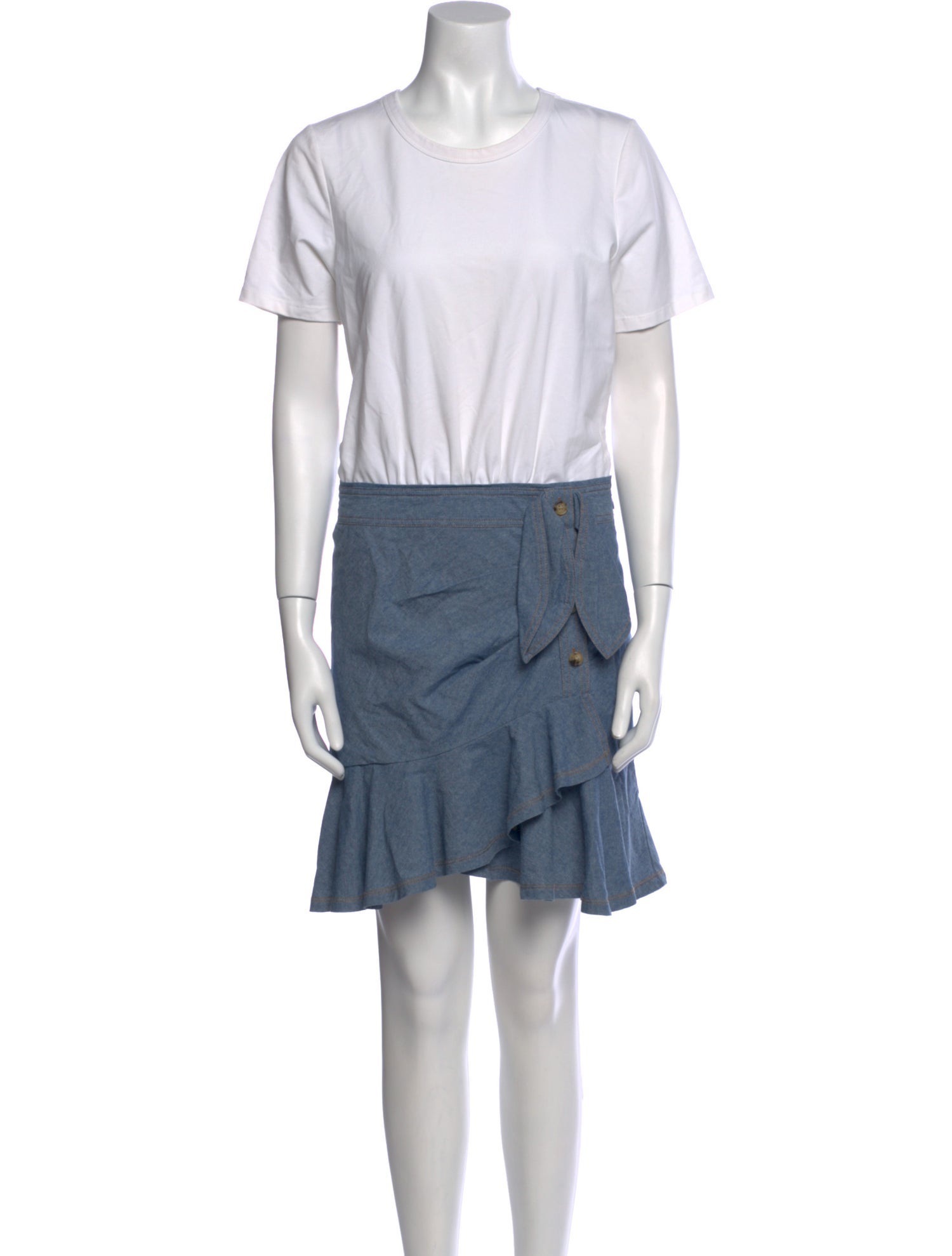 Veronica Beard Crew Neck Knee-Length Dress