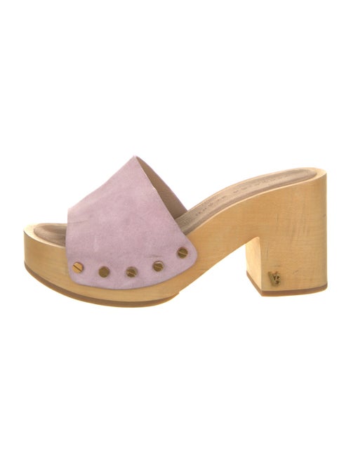 Veronica Beard Suede Studded Accents Slides