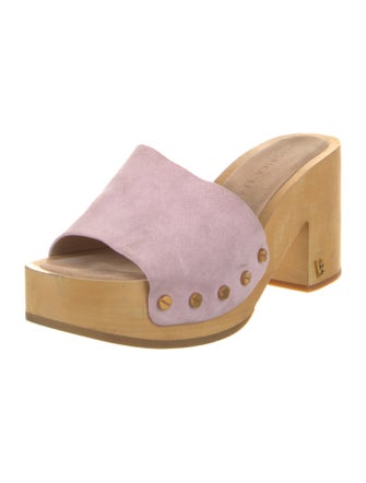 Veronica Beard Suede Studded Accents Slides