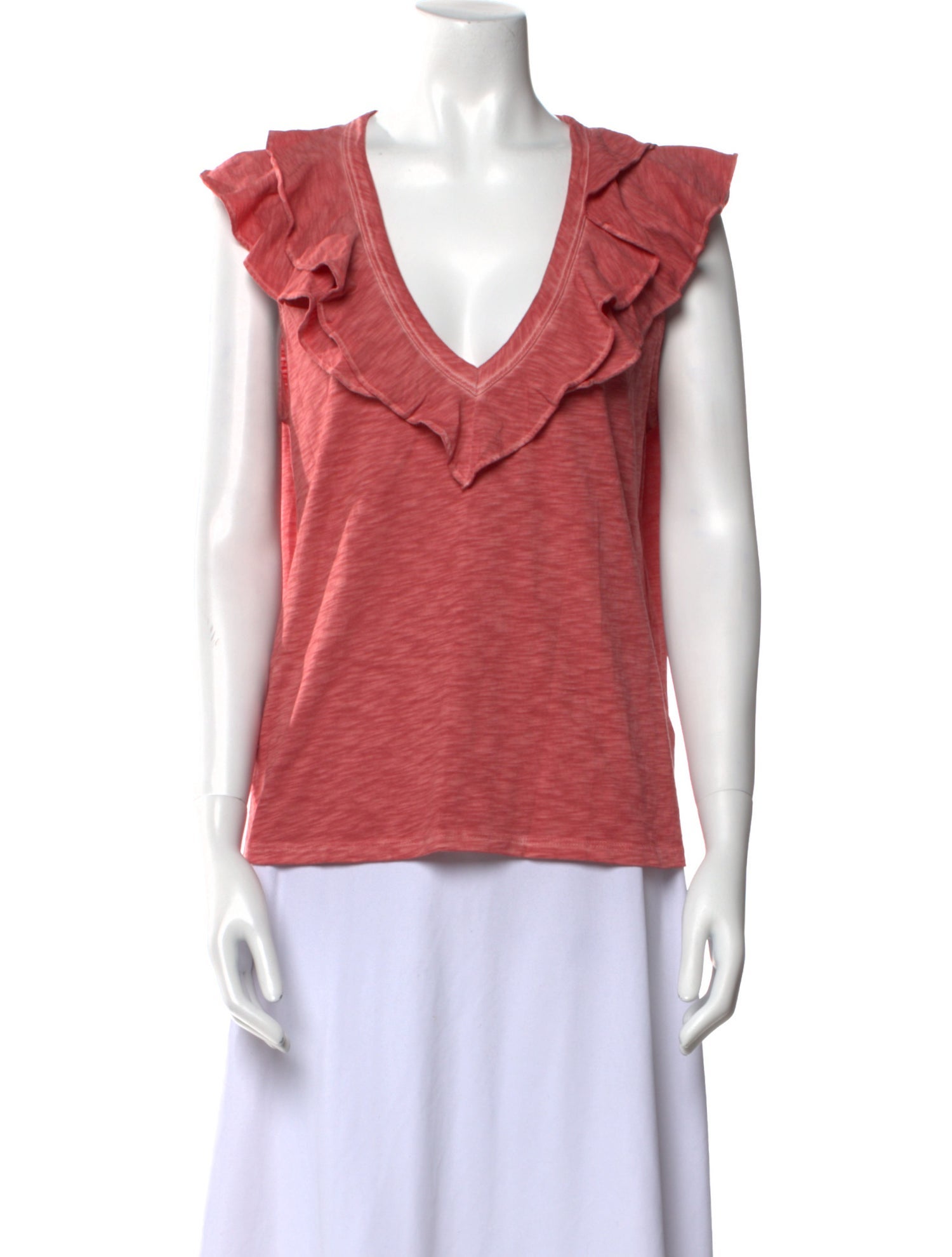 Veronica Beard V-Neck Short Sleeve Top