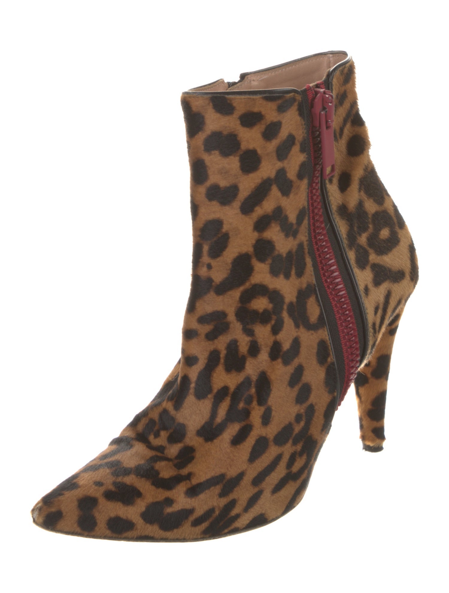 Veronica Beard Ponyhair Animal Print Boots