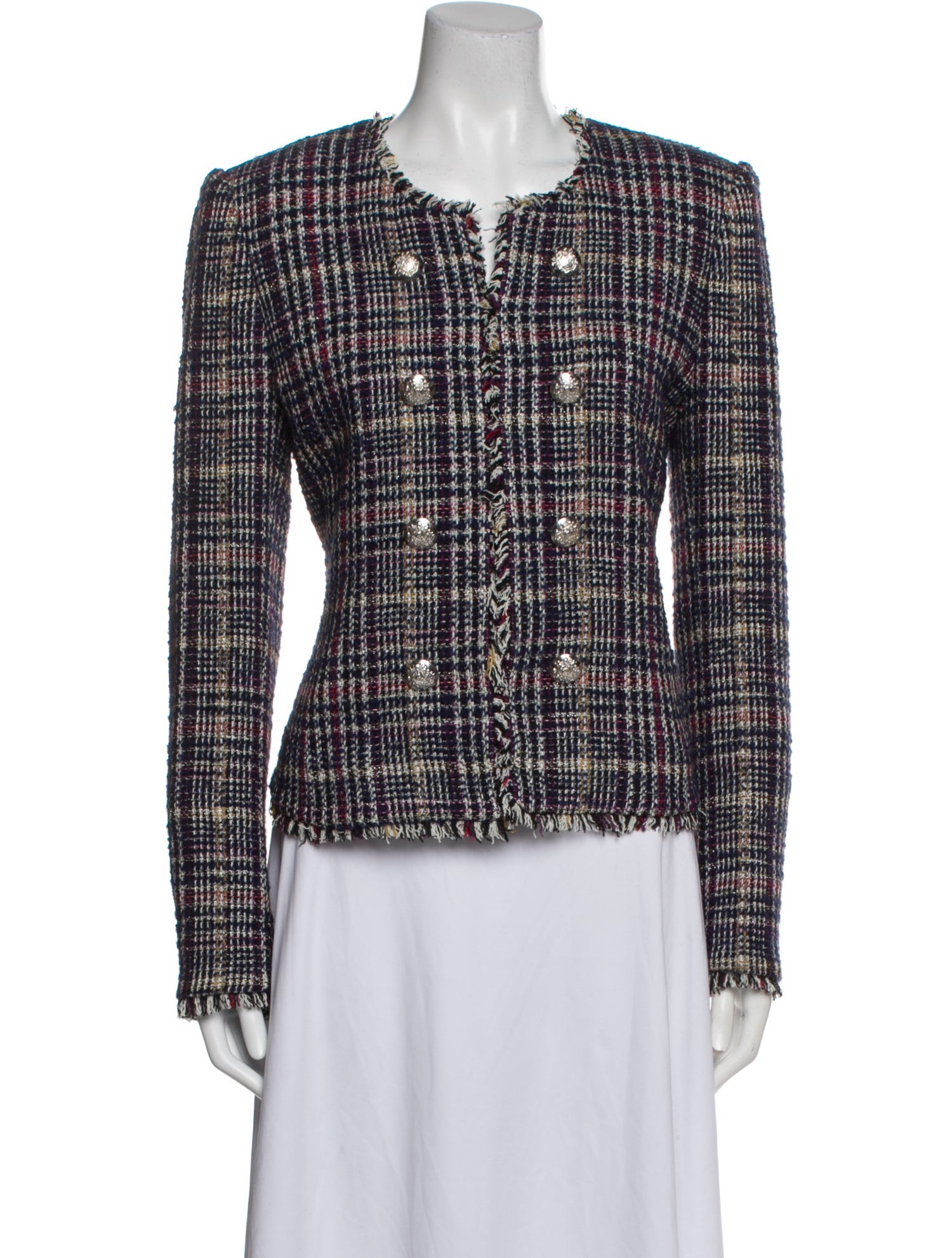 Veronica Beard Tweed Pattern Evening Jacket