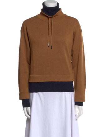 Veronica Beard Merino Wool Mock Neck Sweater