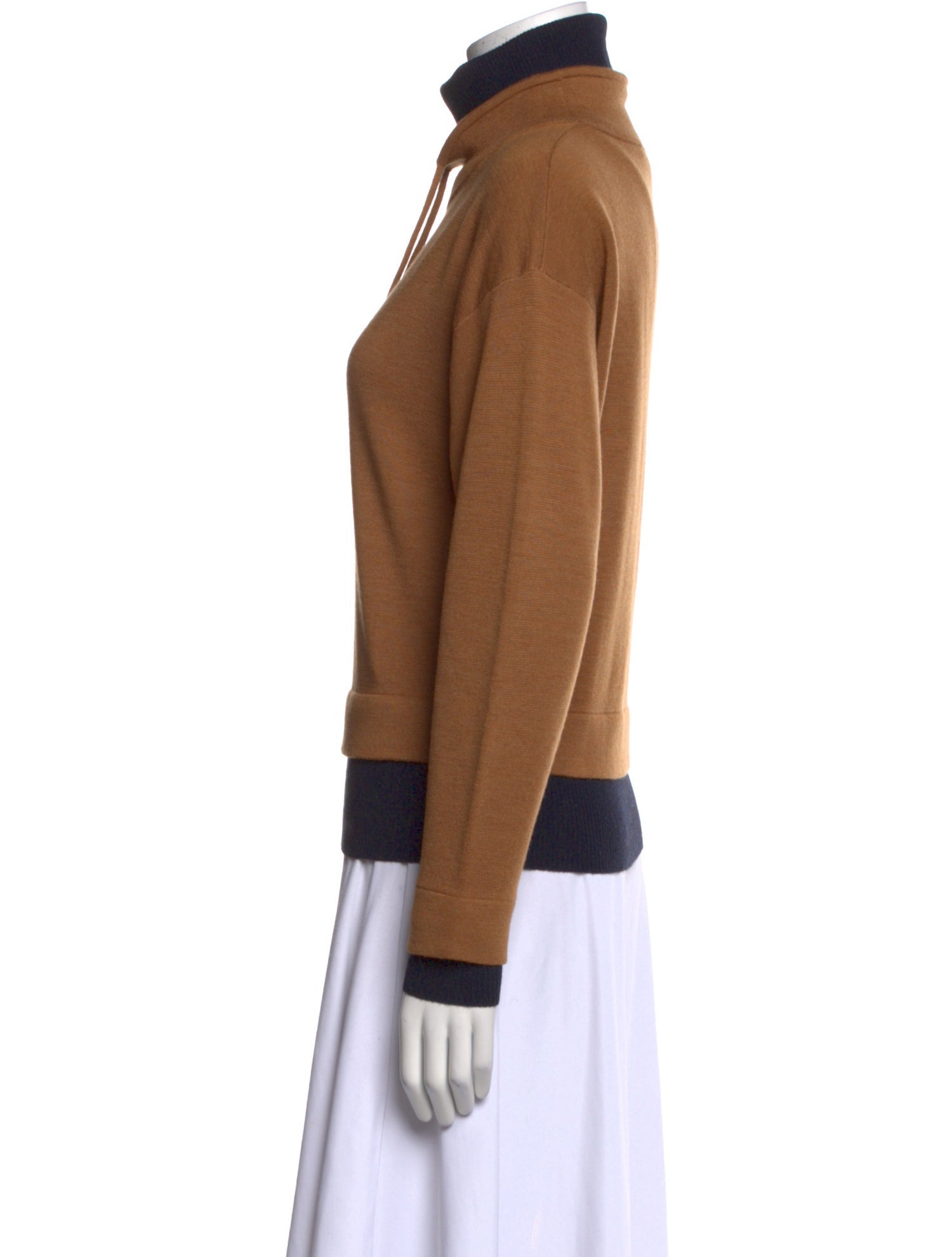 Veronica Beard Merino Wool Mock Neck Sweater