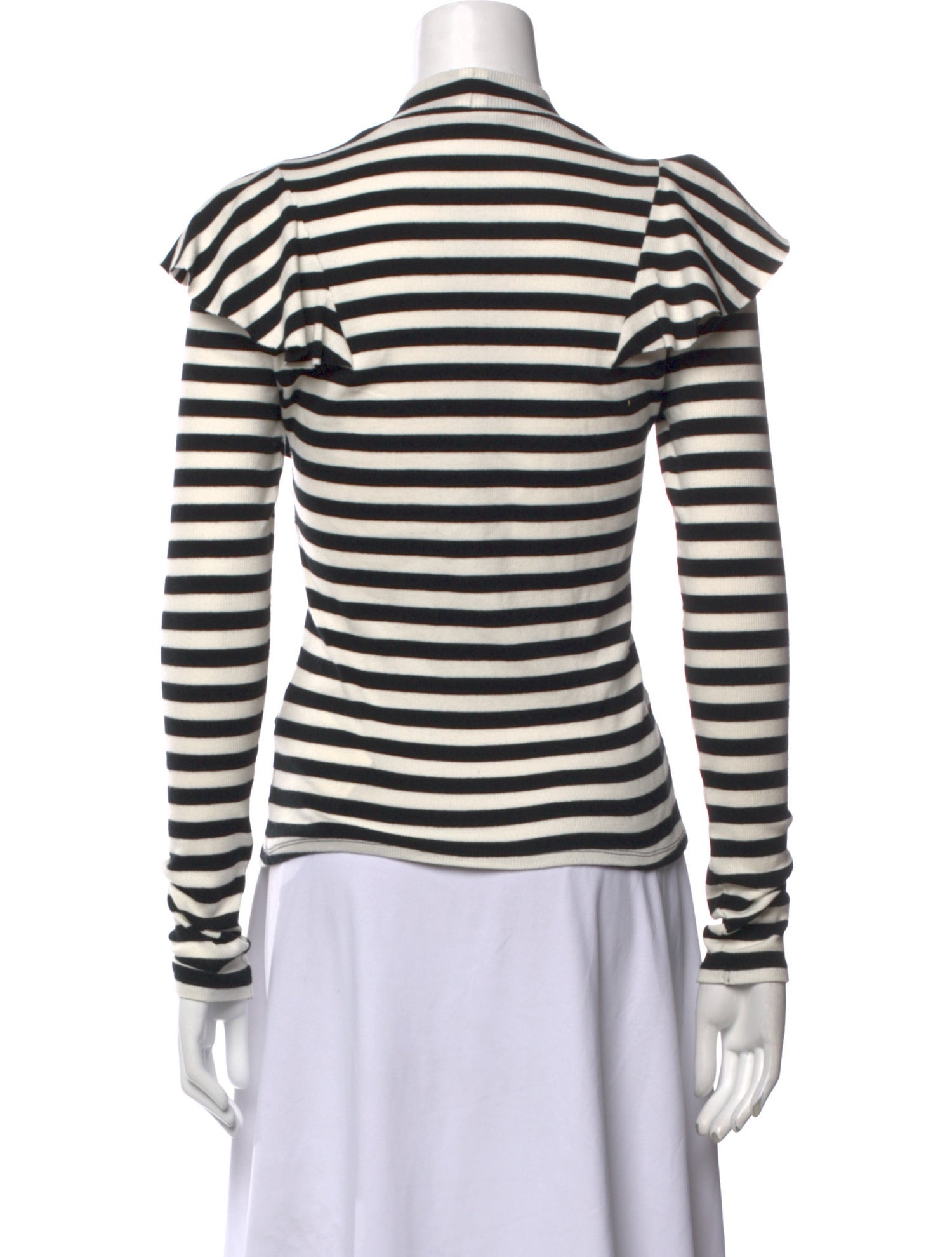 Veronica Beard Striped Crew Neck Top