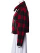 Veronica Beard Plaid Print Biker Jacket