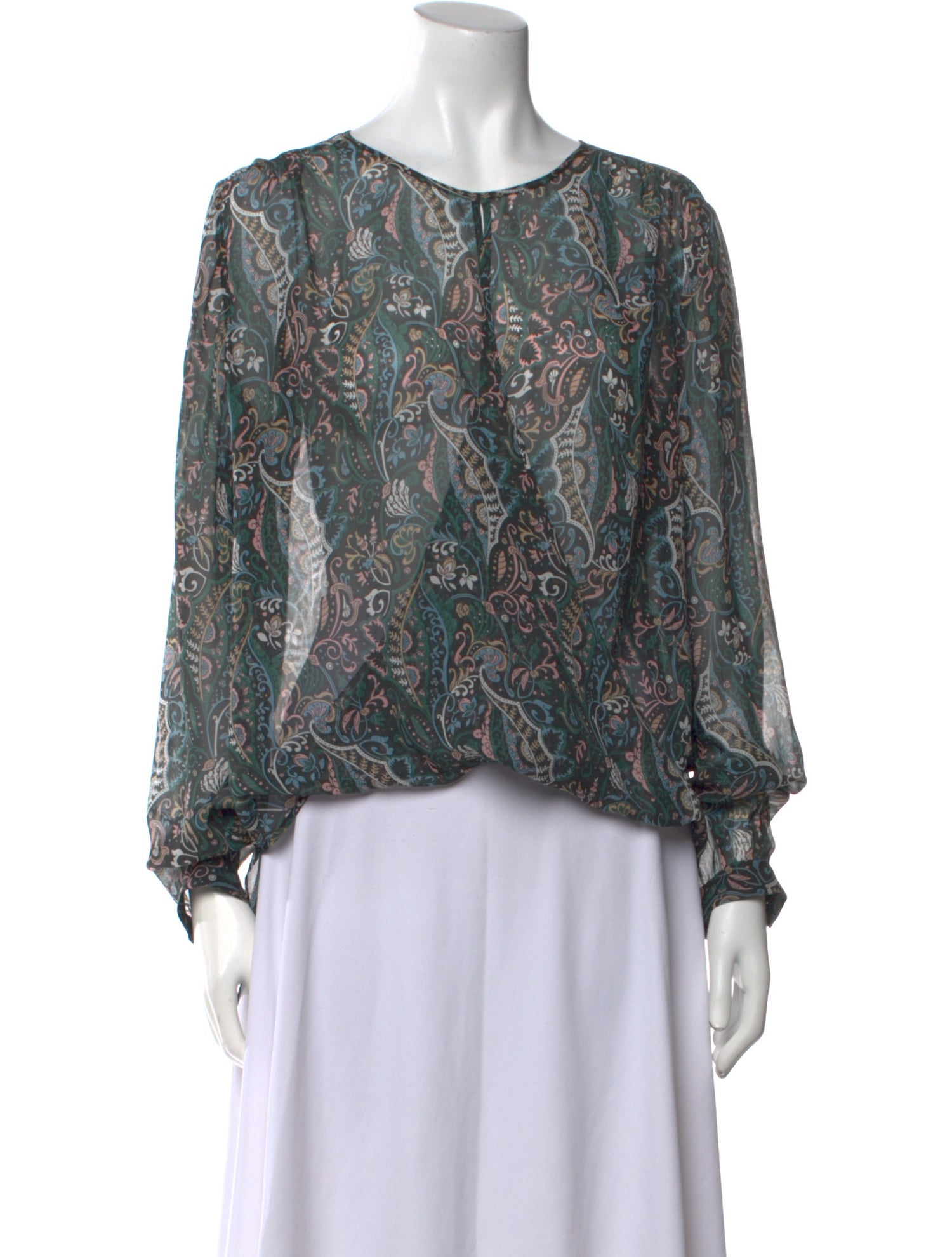 Veronica Beard Silk Paisley Print Blouse