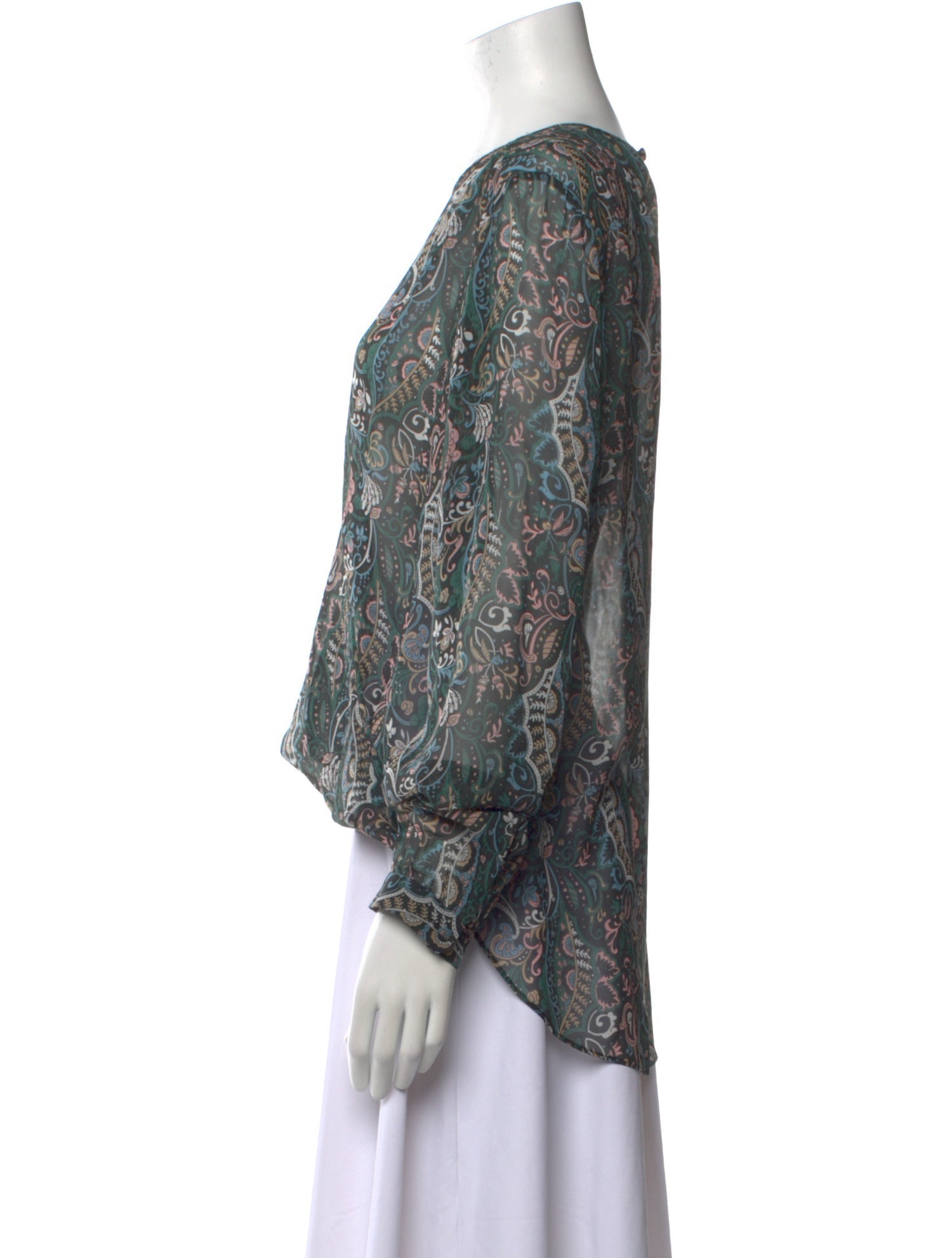 Veronica Beard Silk Paisley Print Blouse