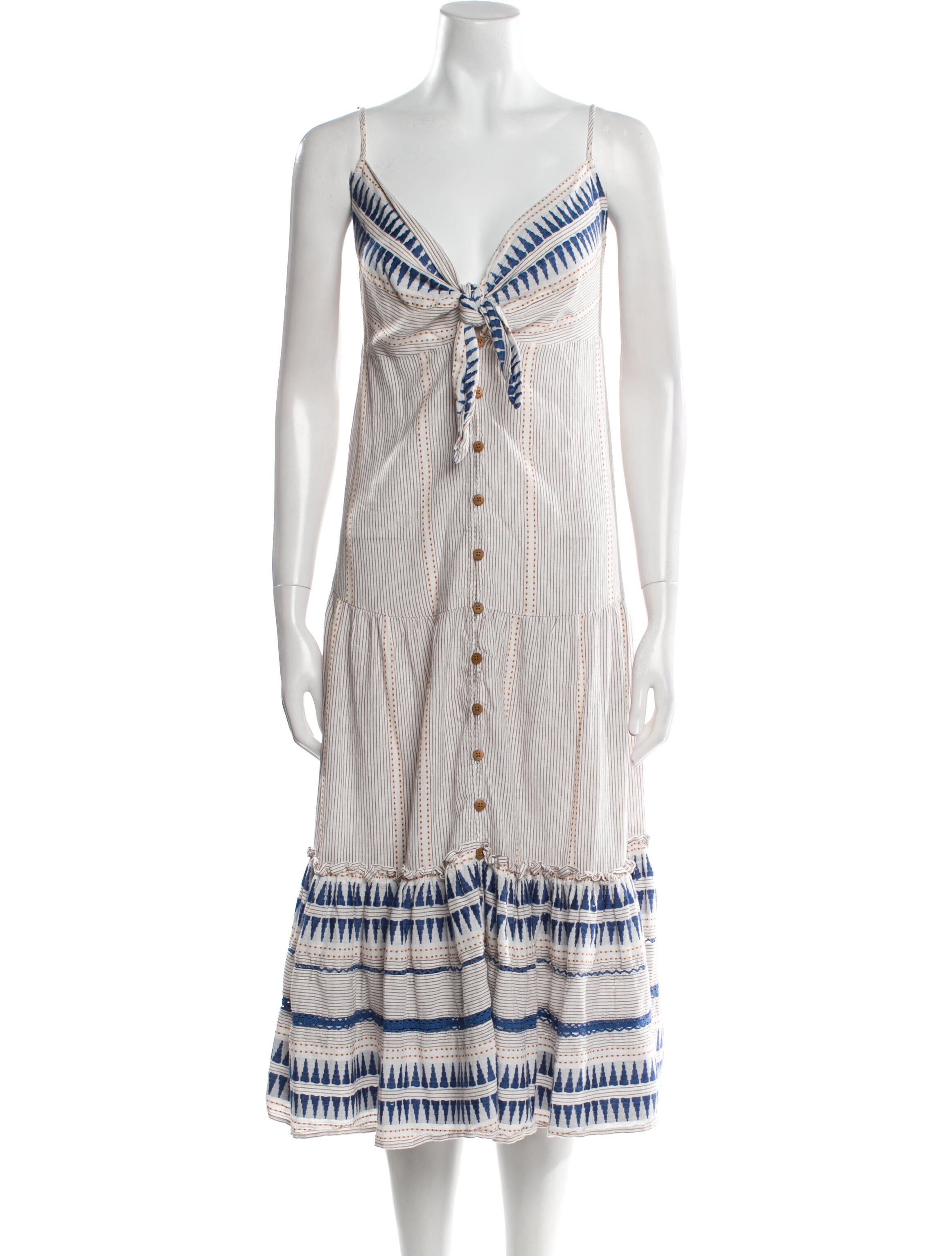 Veronica Beard Striped Midi Length Dress