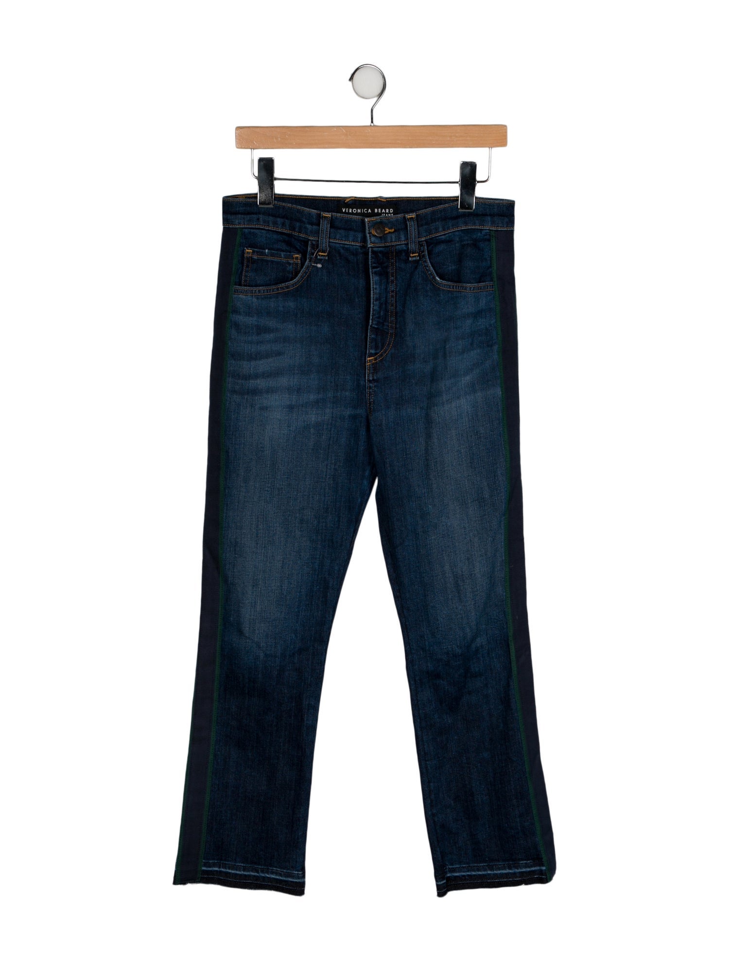 Veronica Beard High-Rise Straight Leg Jeans