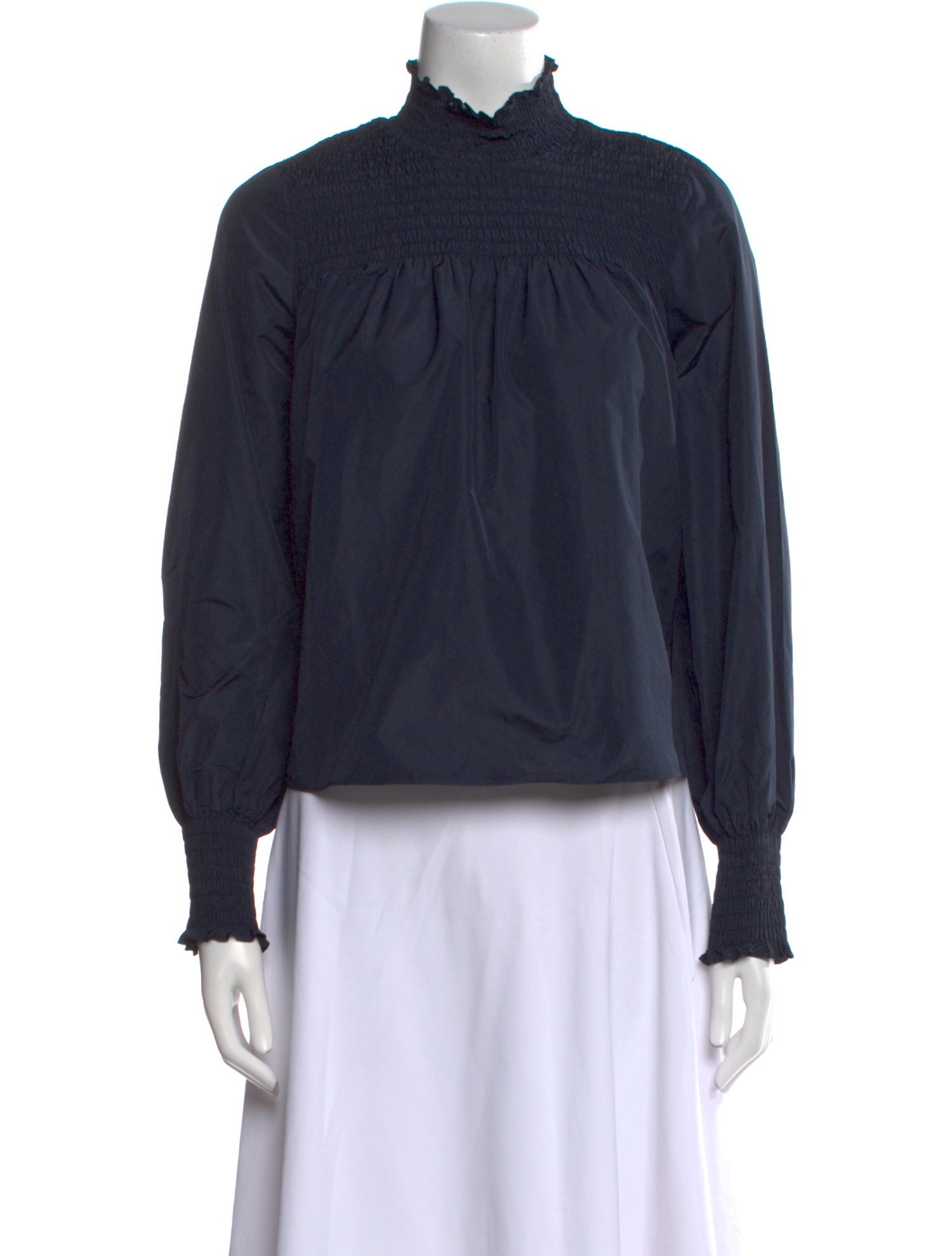 Veronica Beard Mock Neck Long Sleeve Sweatshirt