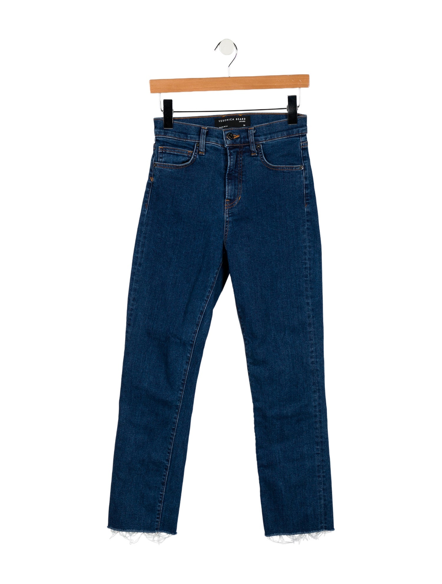 Veronica Beard Mid-Rise Straight Leg Jeans