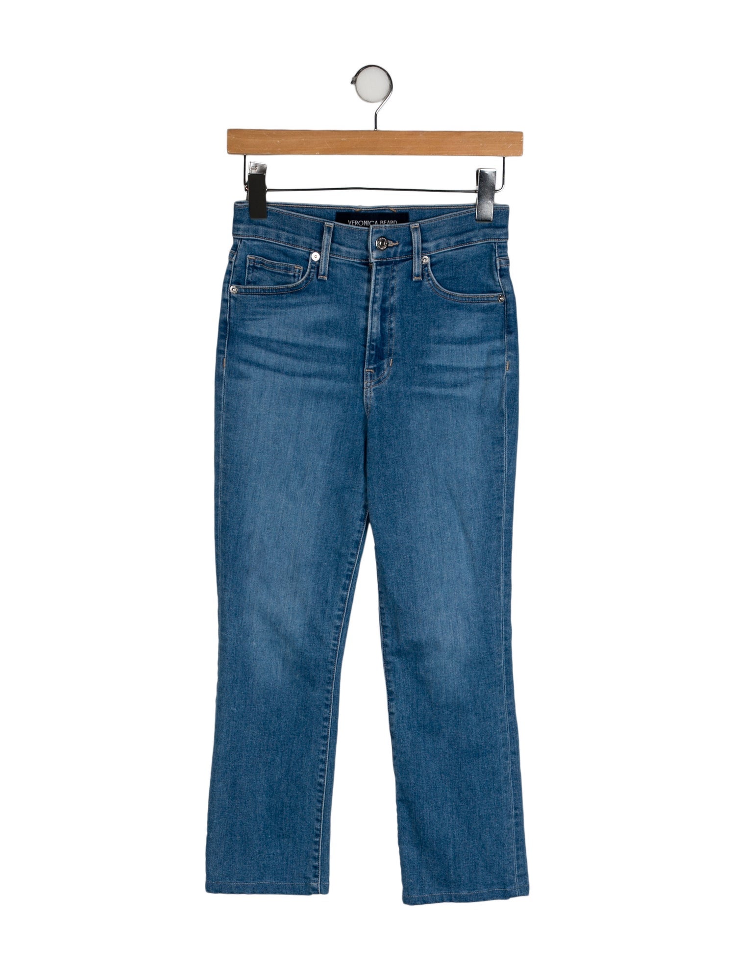 Veronica Beard Mid-Rise Straight Leg Jeans