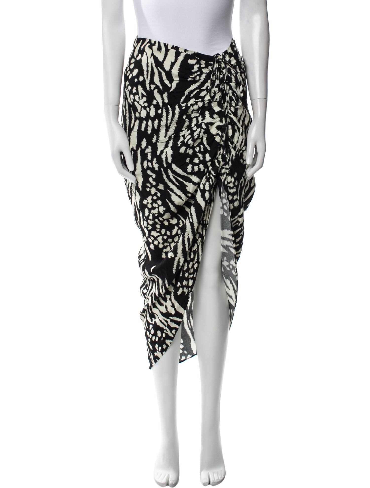 Veronica Beard Animal Print Midi Length Skirt