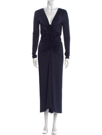 Veronica Beard V-Neck Long Dress