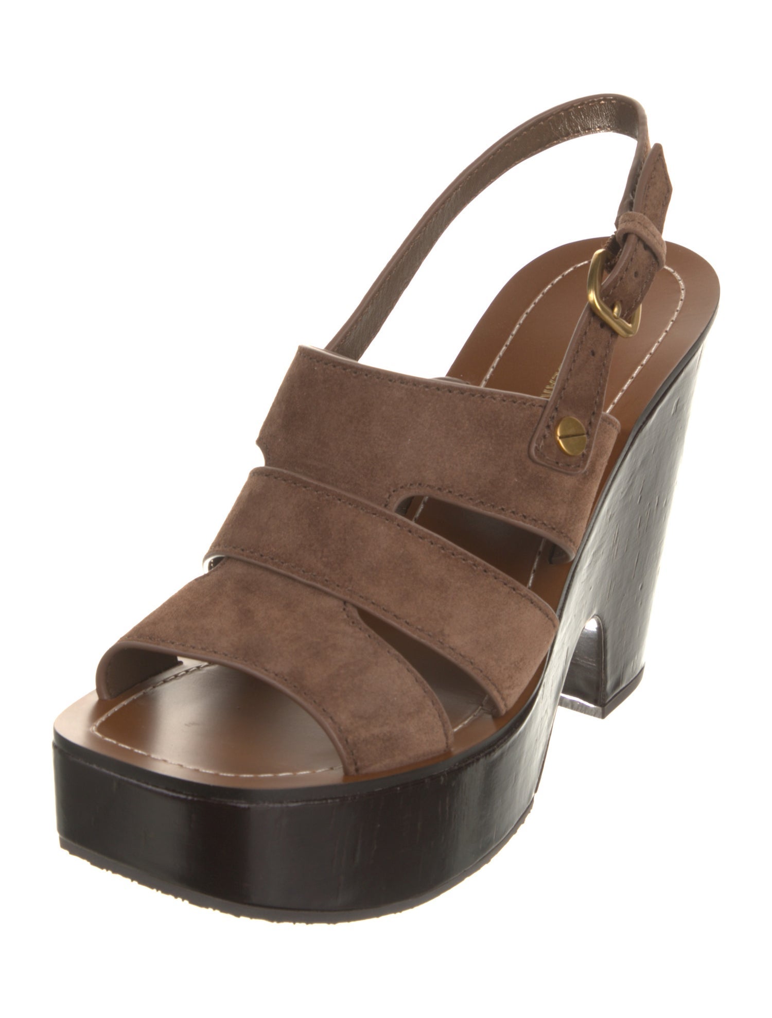 Veronica Beard Suede Leather Trim Embellishment Slingback Sandals w/ Tags