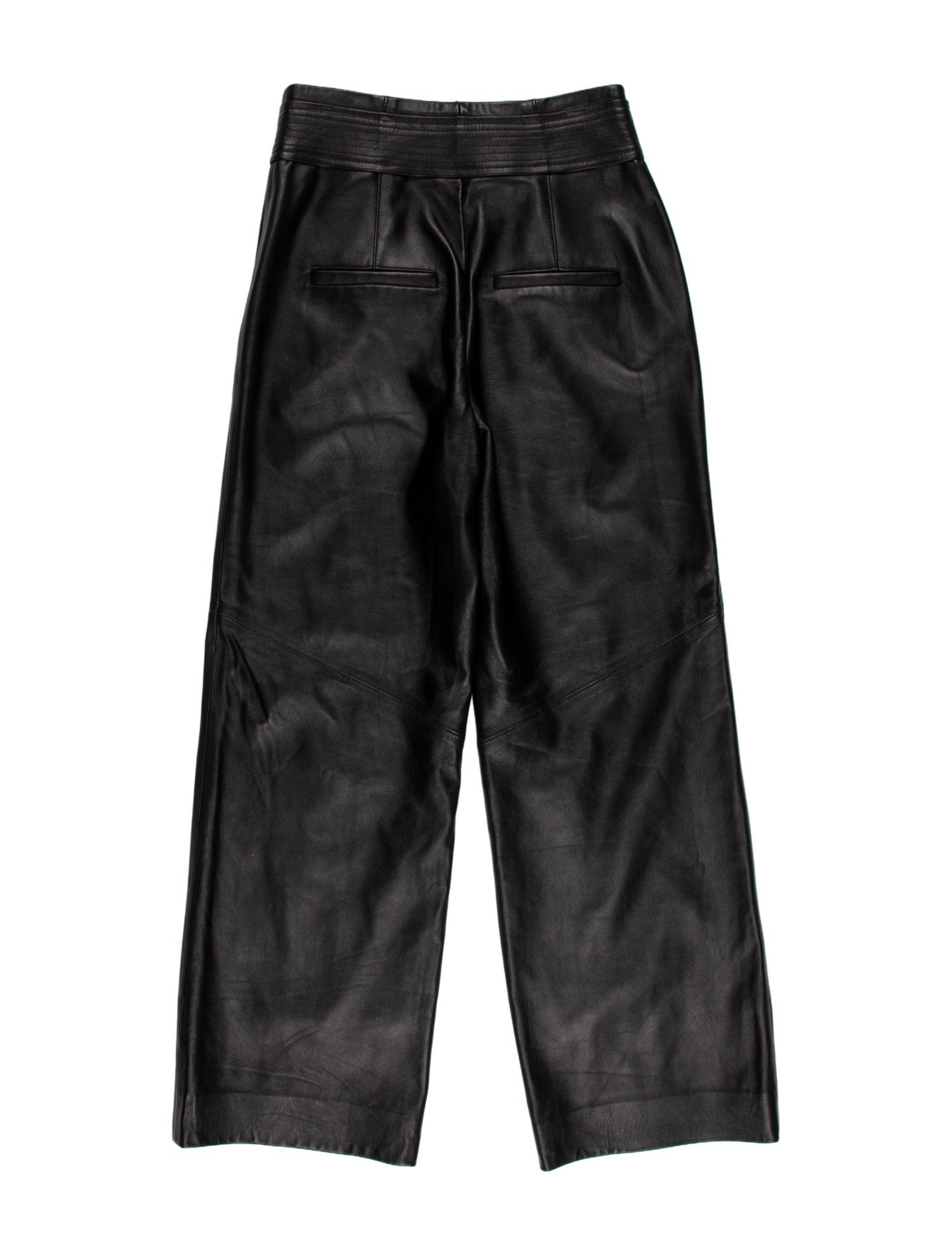 Veronica Beard Lamb Leather Wide Leg Pants