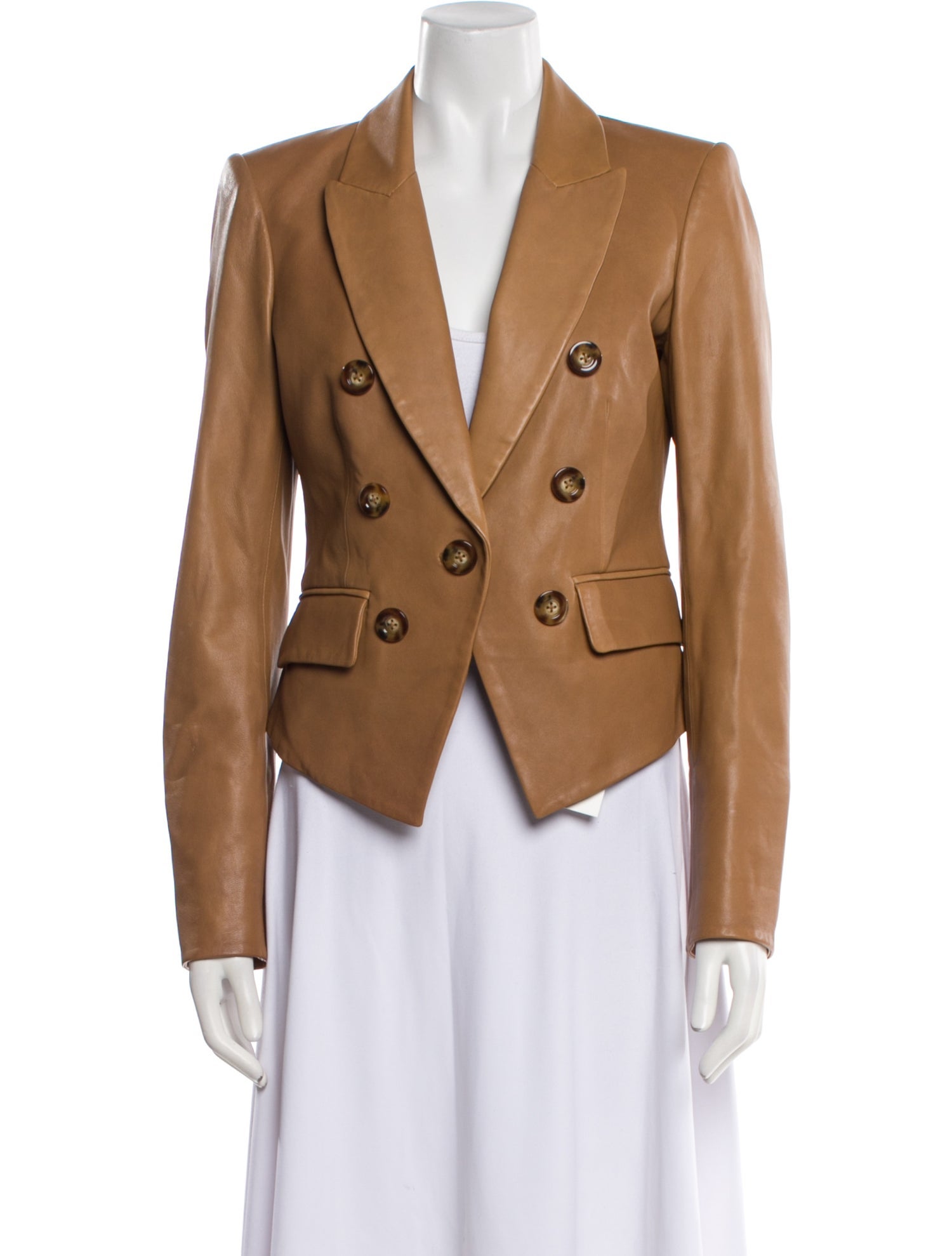 Veronica Beard Lamb Leather Blazer