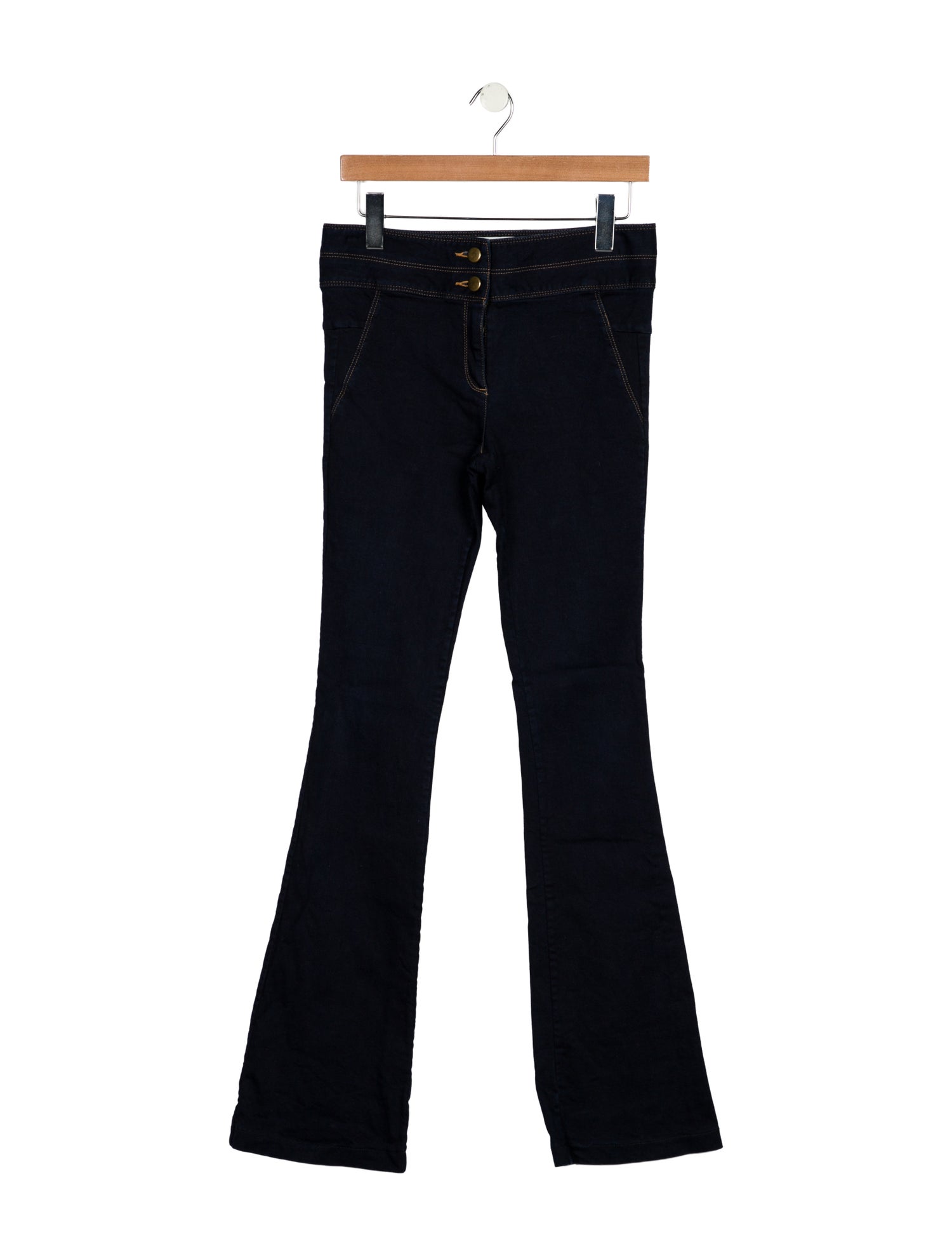 Veronica Beard Mid-Rise Wide Leg Jeans