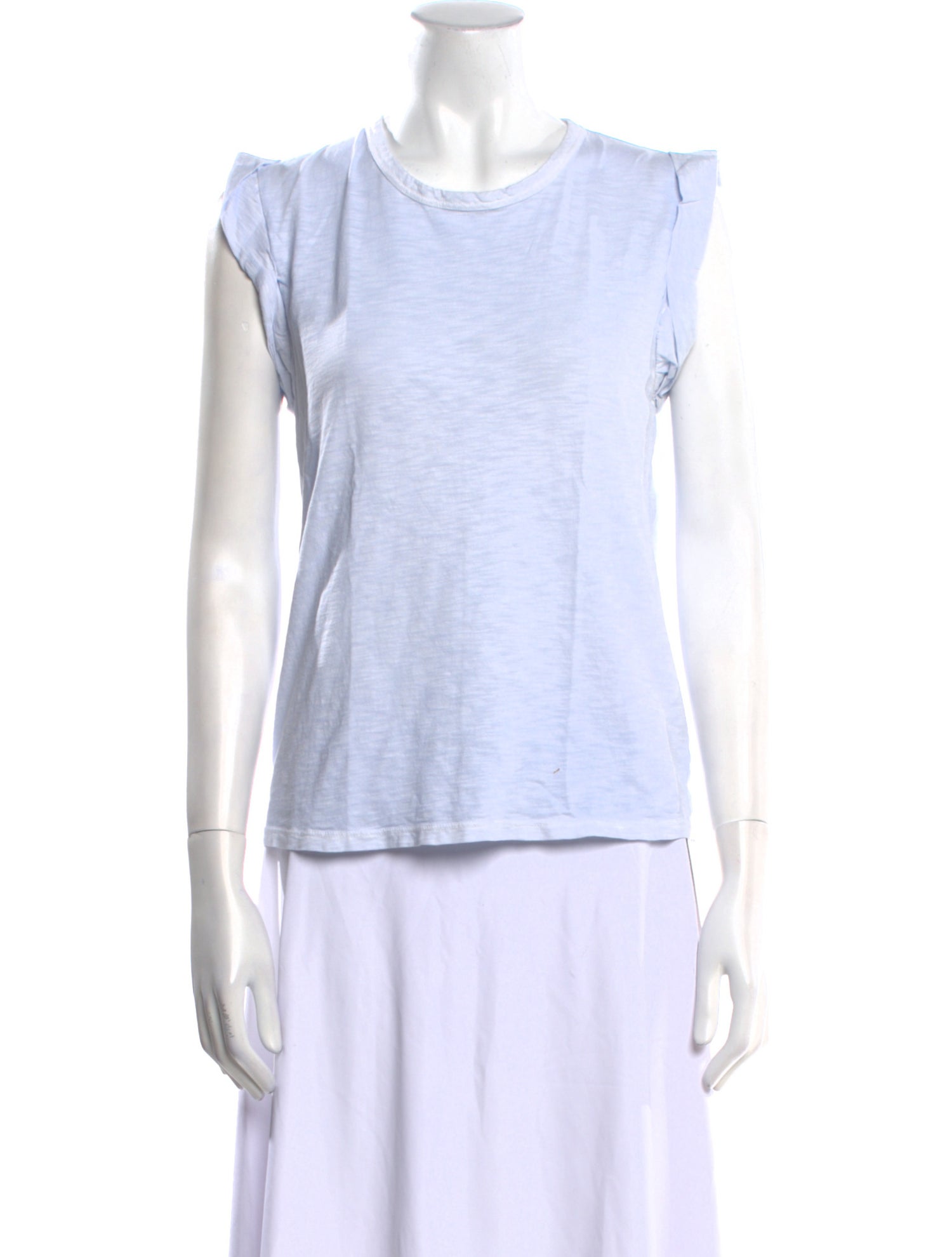 Veronica Beard Crew Neck Short Sleeve Crop Top