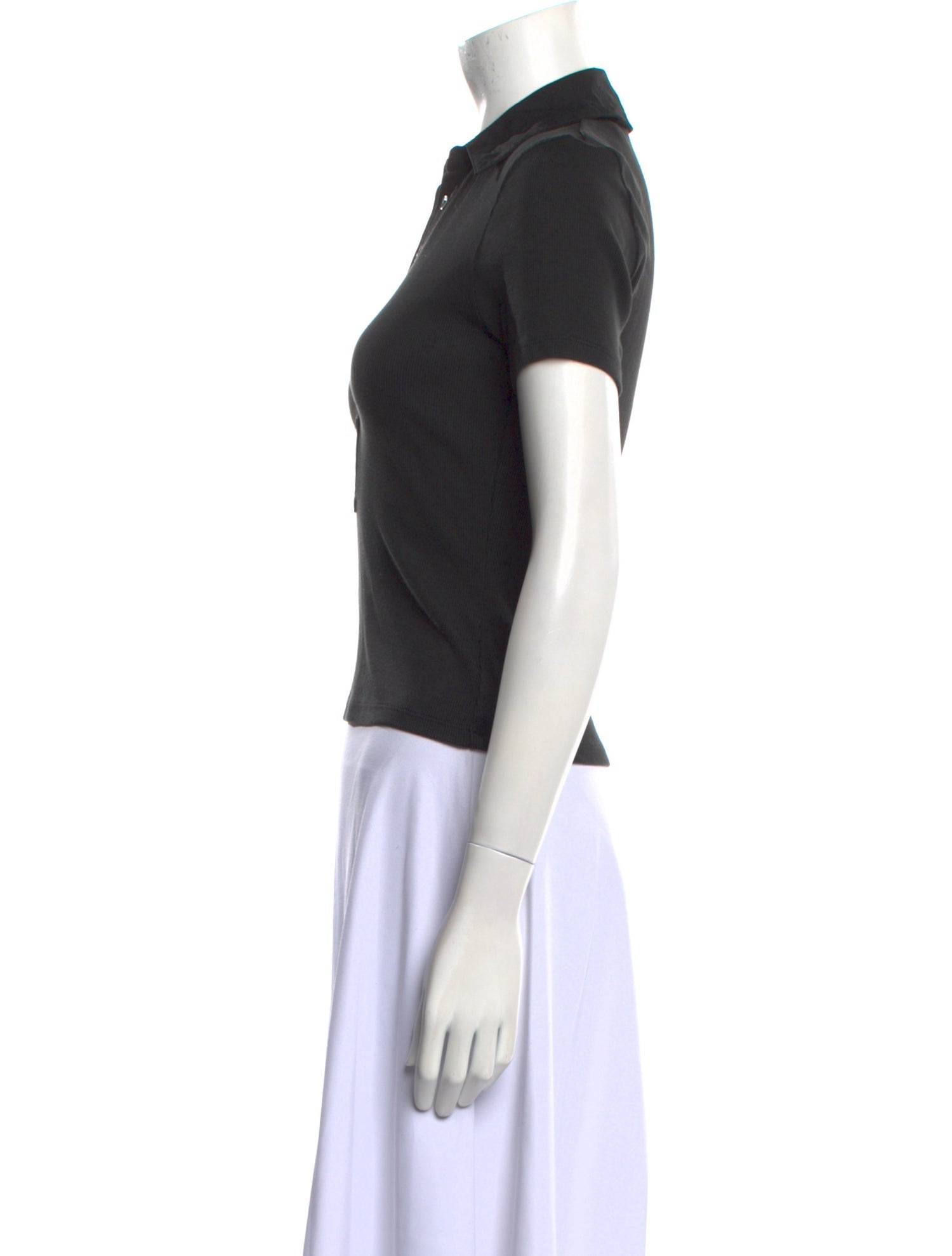 Veronica Beard V-Neck Short Sleeve Polo