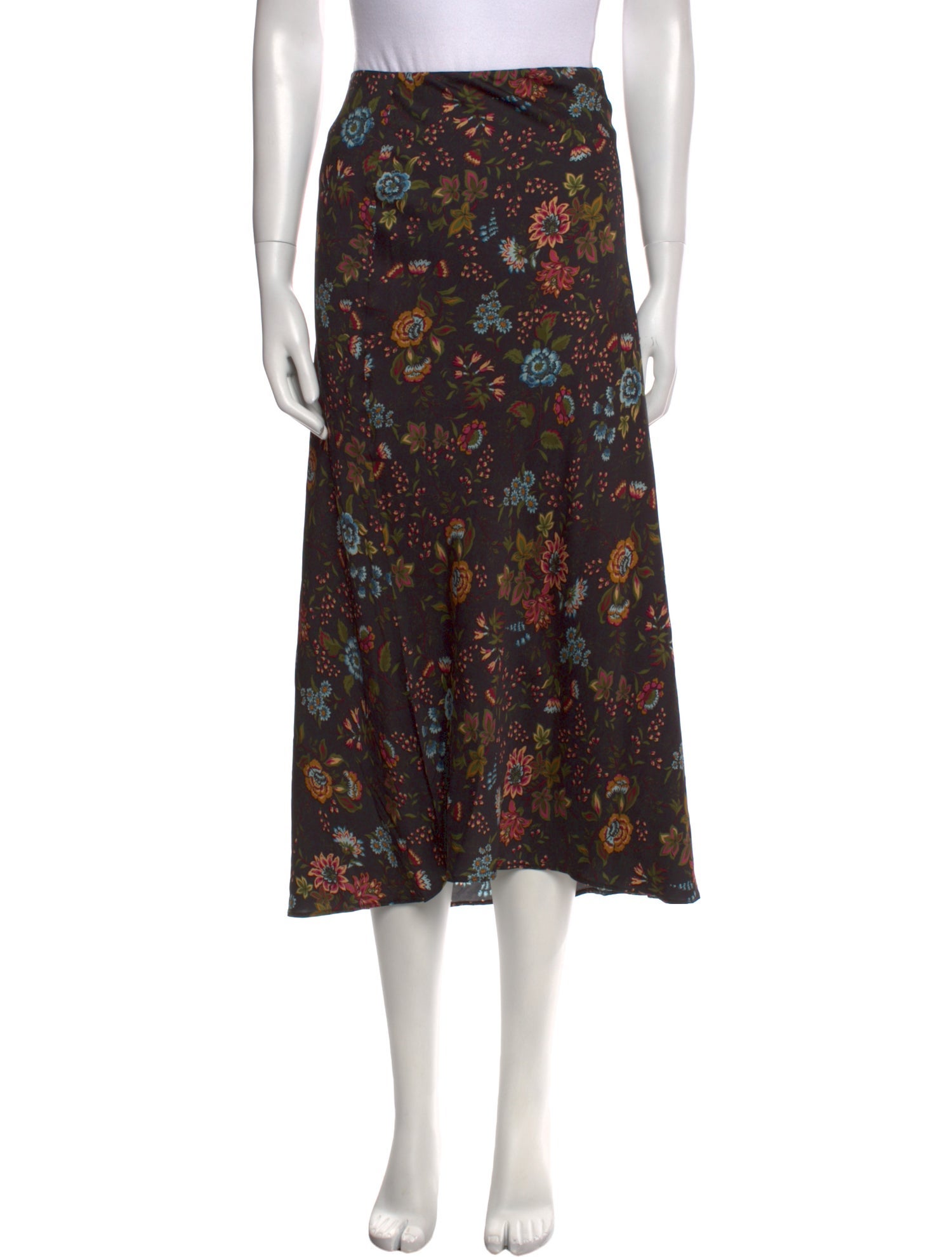 Veronica Beard Floral Print Midi Length Skirt